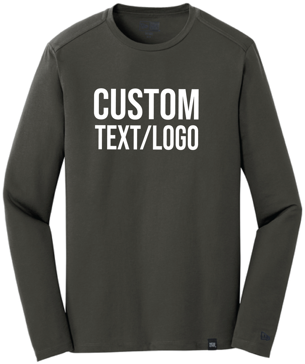 Custom Men's New Era Heritage Blend Long Sleeve Crew Tee