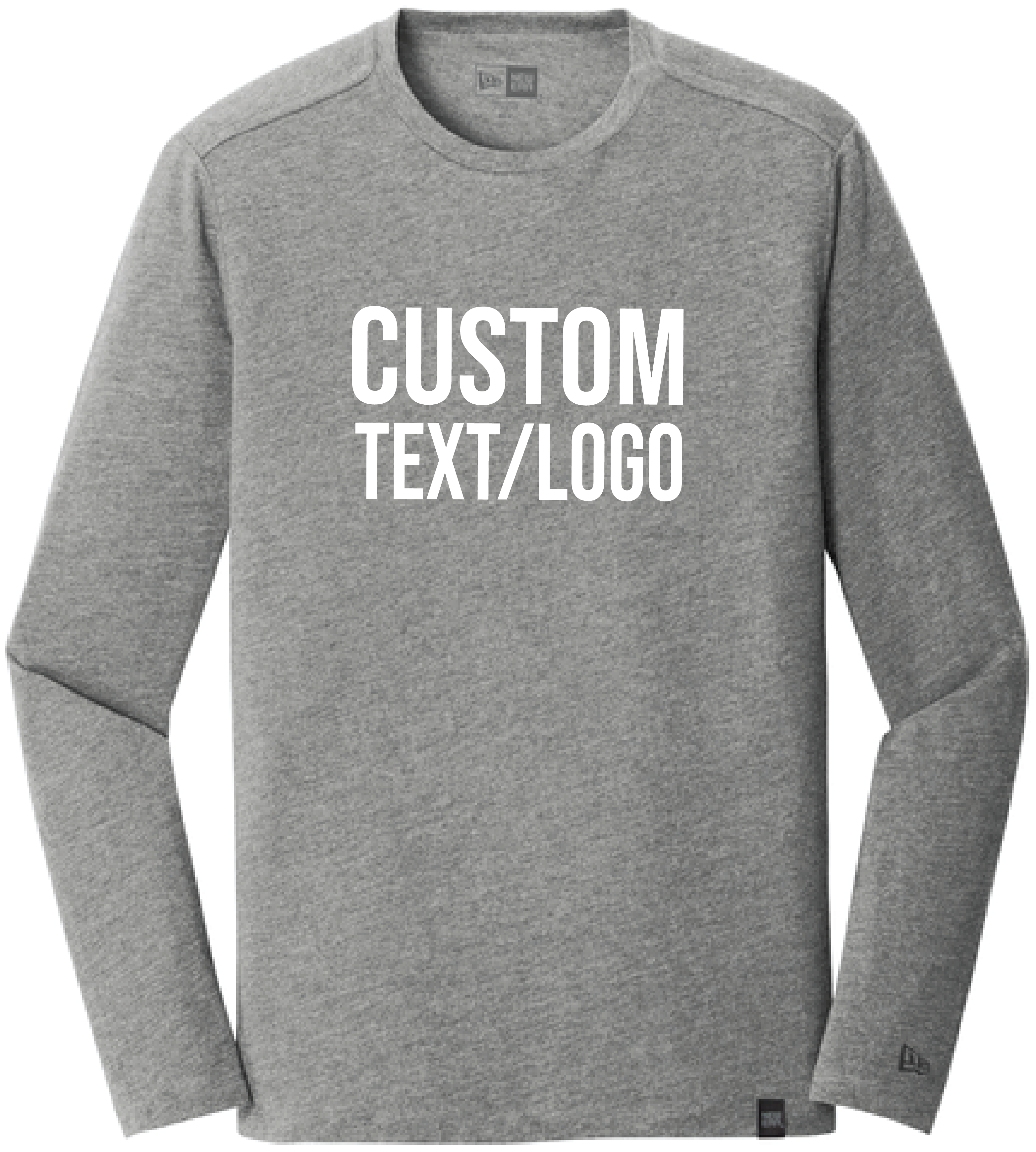 Custom Men's New Era Heritage Blend Long Sleeve Crew Tee
