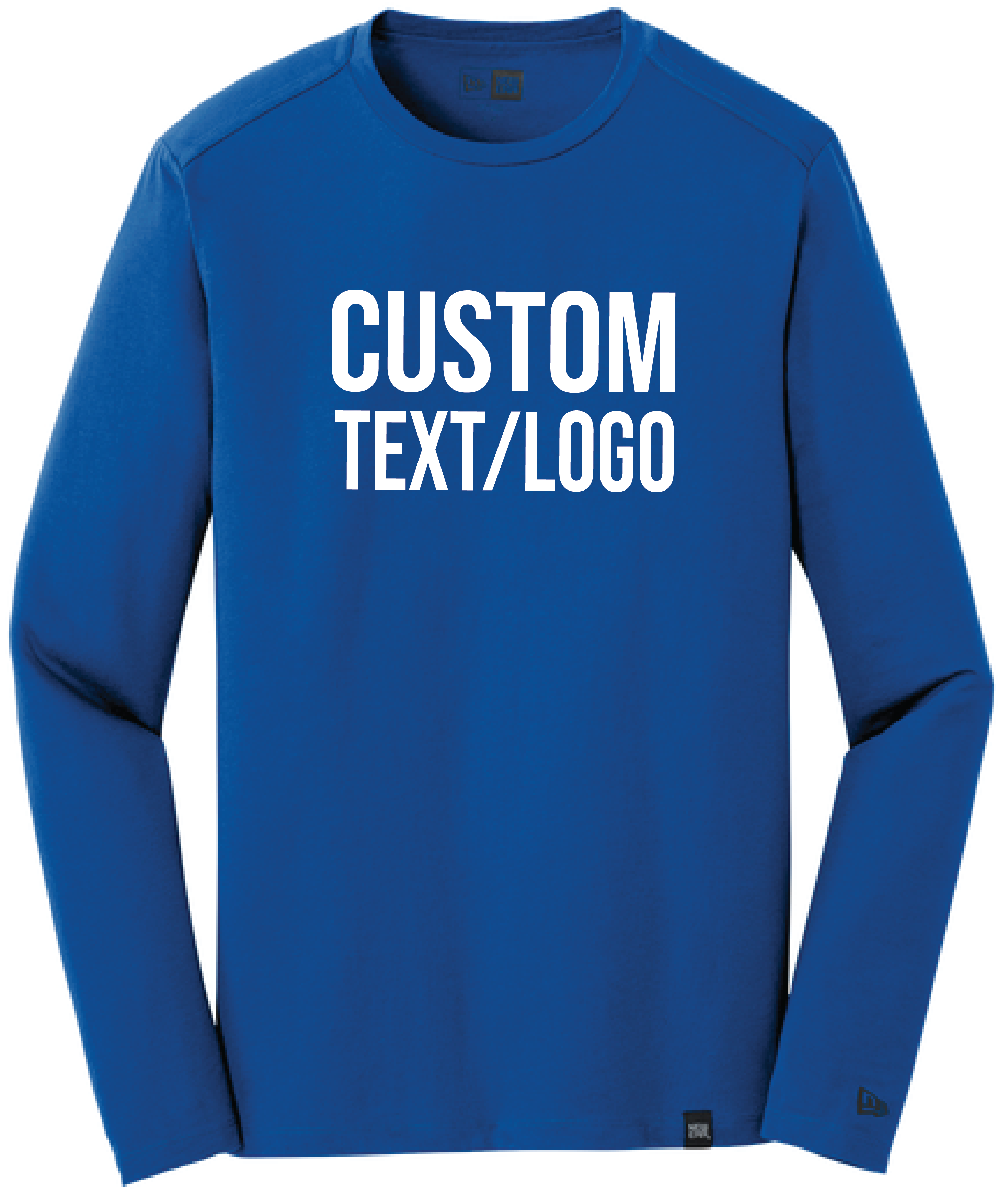 Custom Men's New Era Heritage Blend Long Sleeve Crew Tee