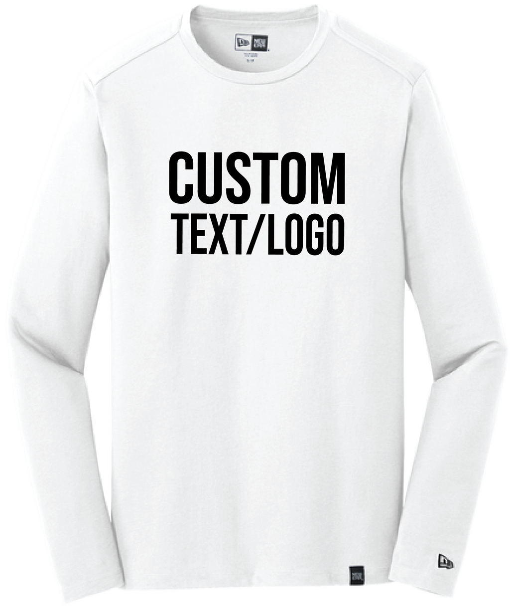 Custom Men's New Era Heritage Blend Long Sleeve Crew Tee