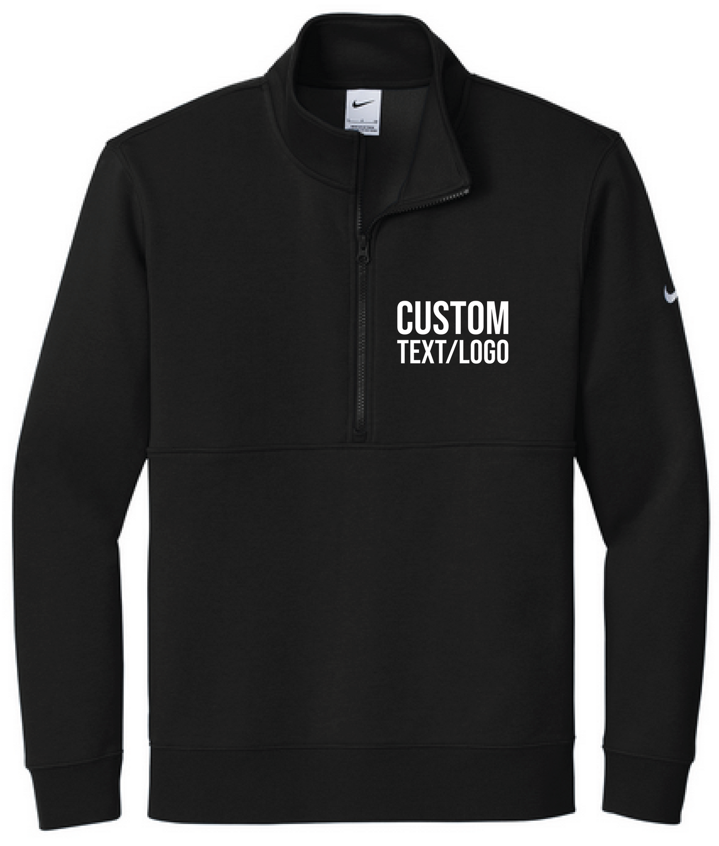 Custom Men's Nike Club Fleece Sleeve Swoosh 1/2-Zip