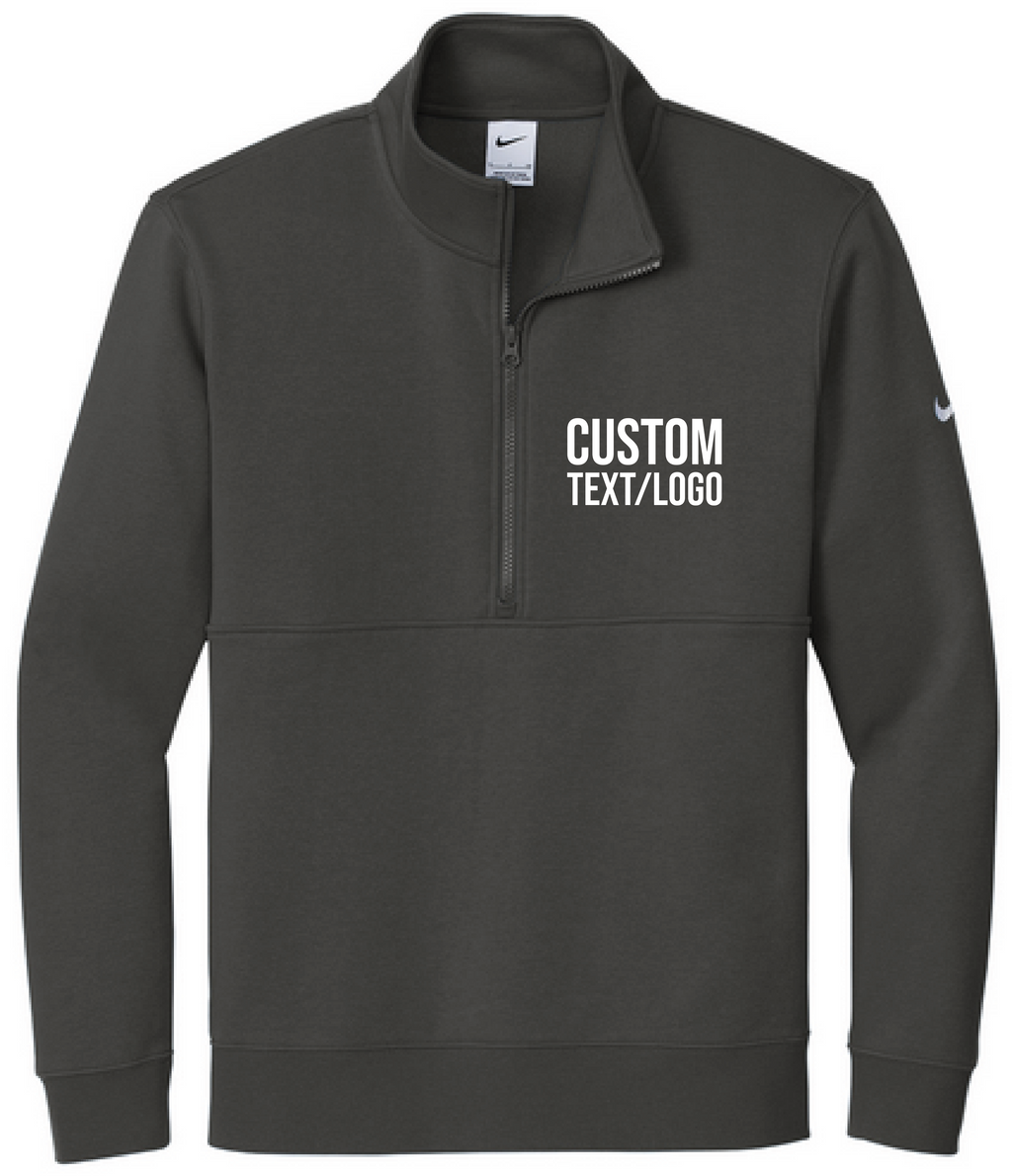 Custom Men's Nike Club Fleece Sleeve Swoosh 1/2-Zip