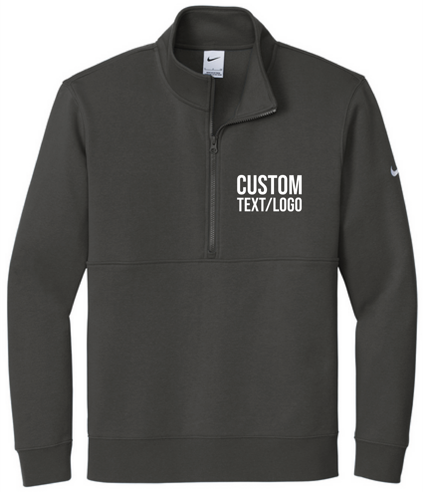 Custom Men's Nike Club Fleece Sleeve Swoosh 1/2-Zip