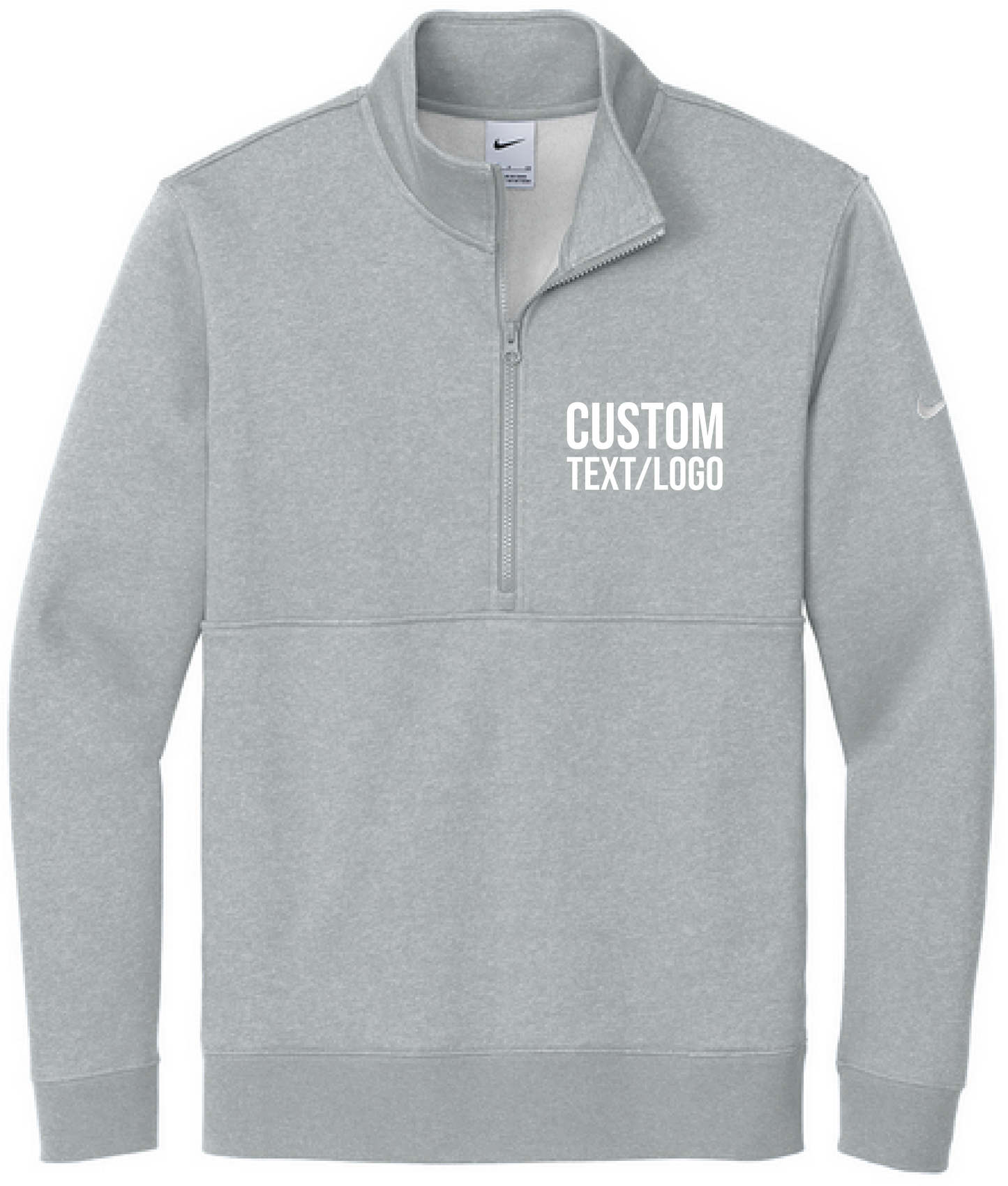 Custom Men's Nike Club Fleece Sleeve Swoosh 1/2-Zip