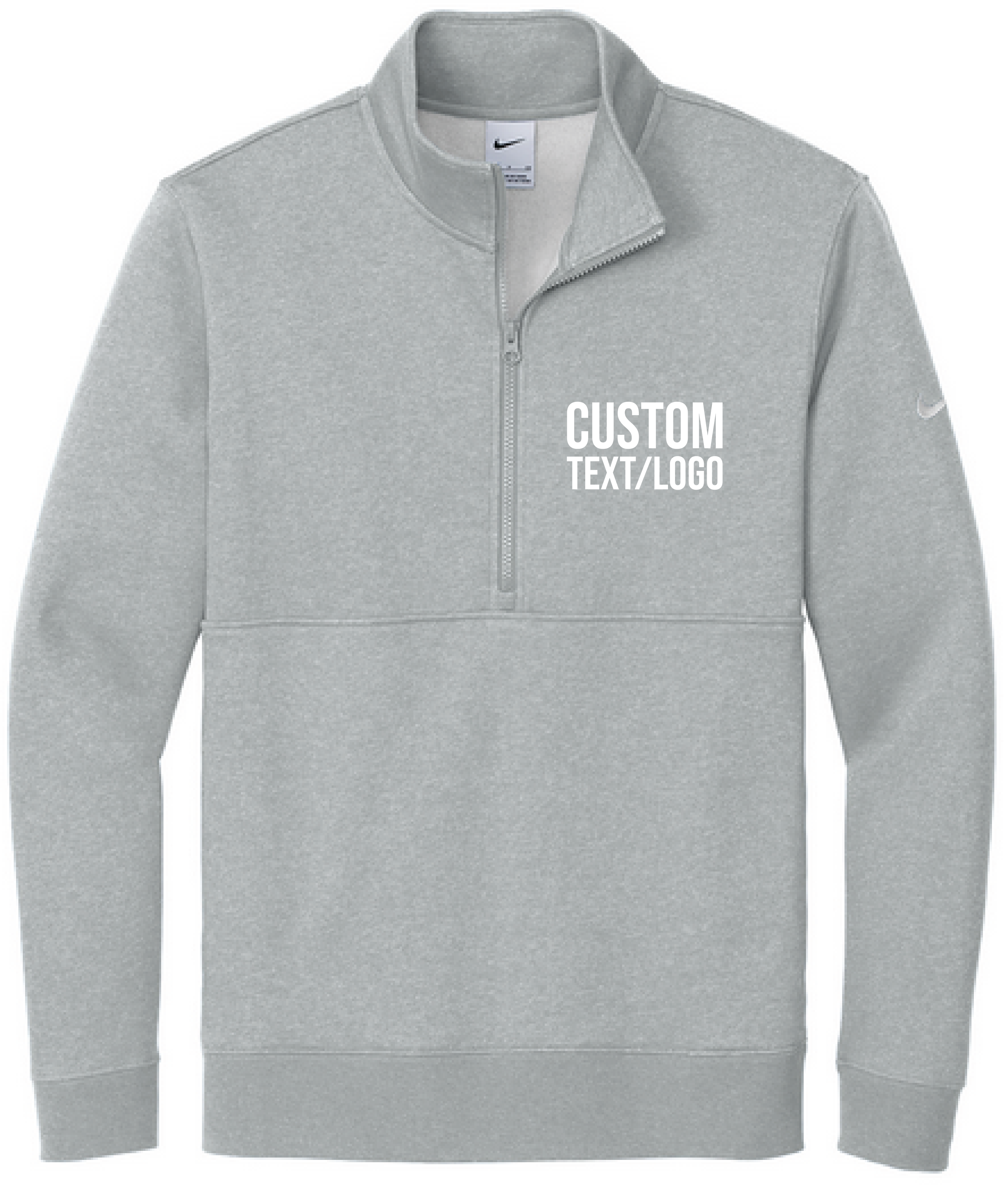 Custom Men's Nike Club Fleece Sleeve Swoosh 1/2-Zip