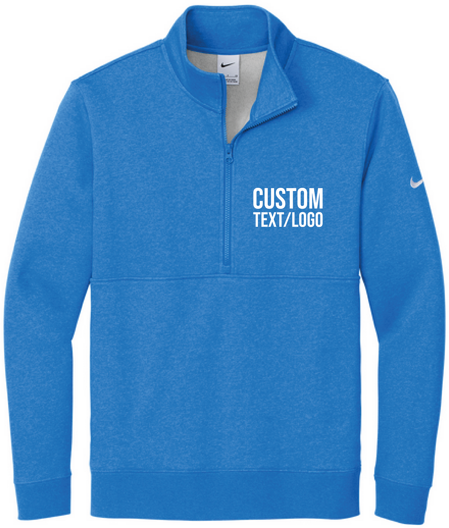 Custom Men's Nike Club Fleece Sleeve Swoosh 1/2-Zip