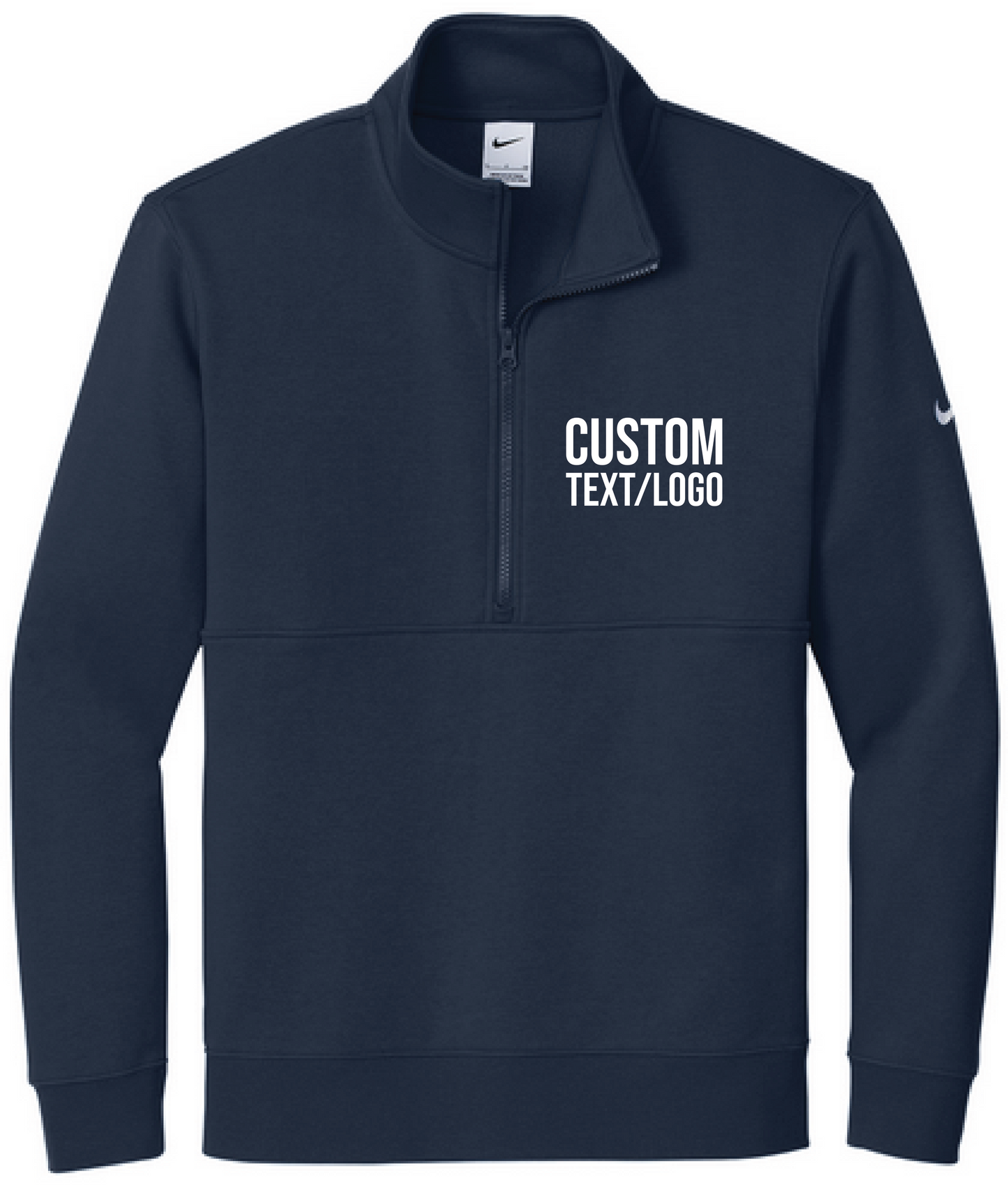 Custom Men's Nike Club Fleece Sleeve Swoosh 1/2-Zip