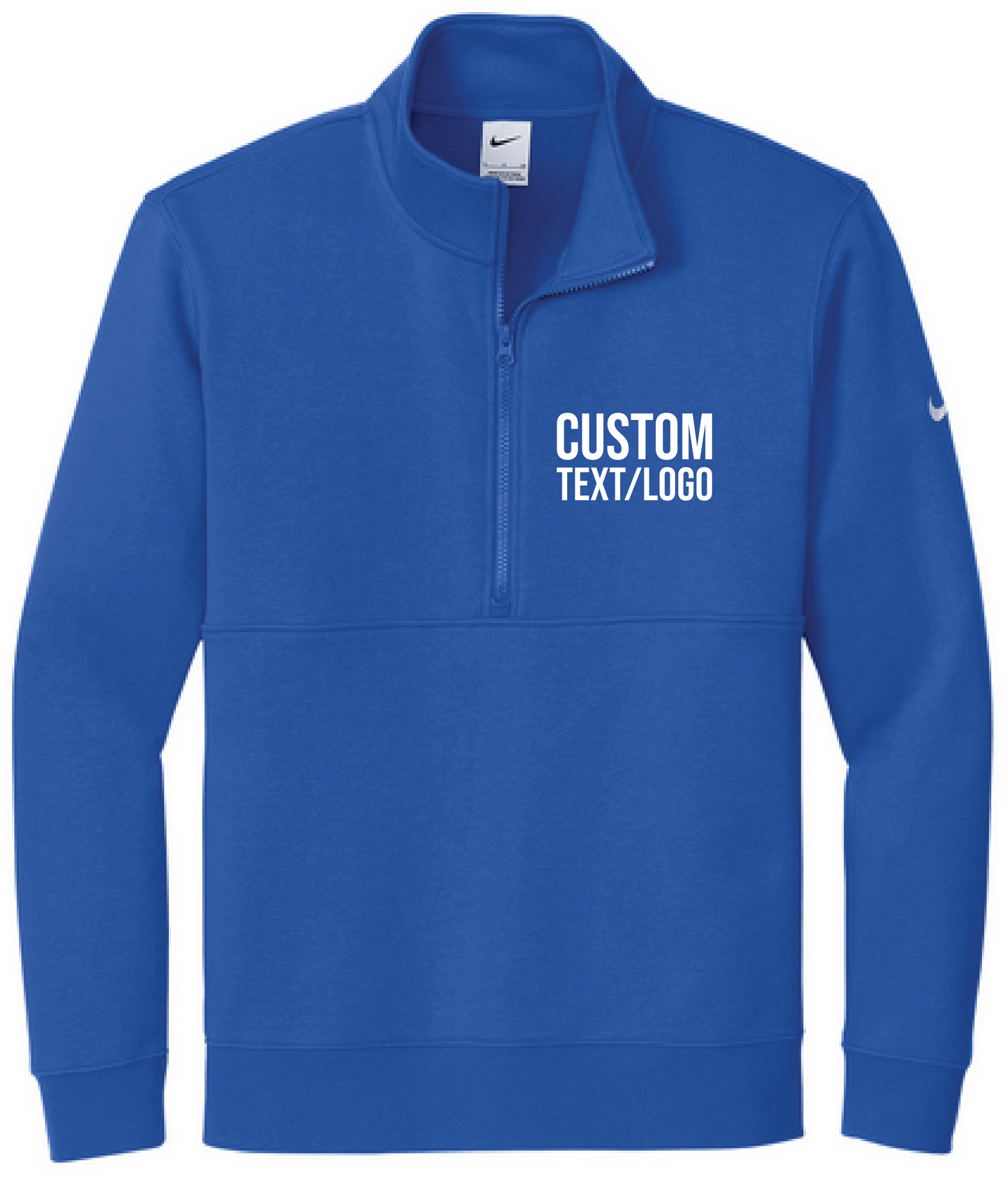 Custom Men's Nike Club Fleece Sleeve Swoosh 1/2-Zip