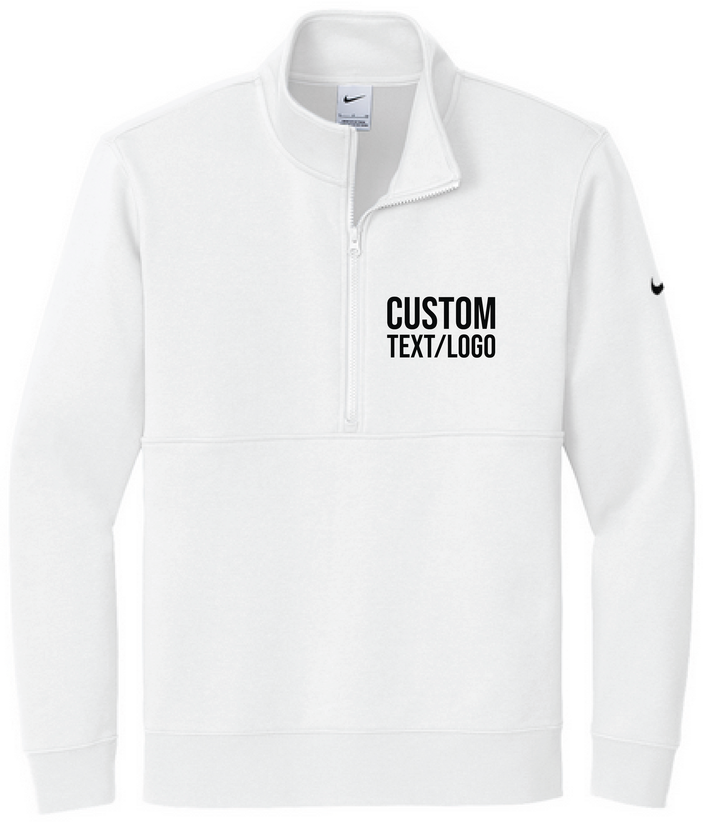 Custom Men's Nike Club Fleece Sleeve Swoosh 1/2-Zip