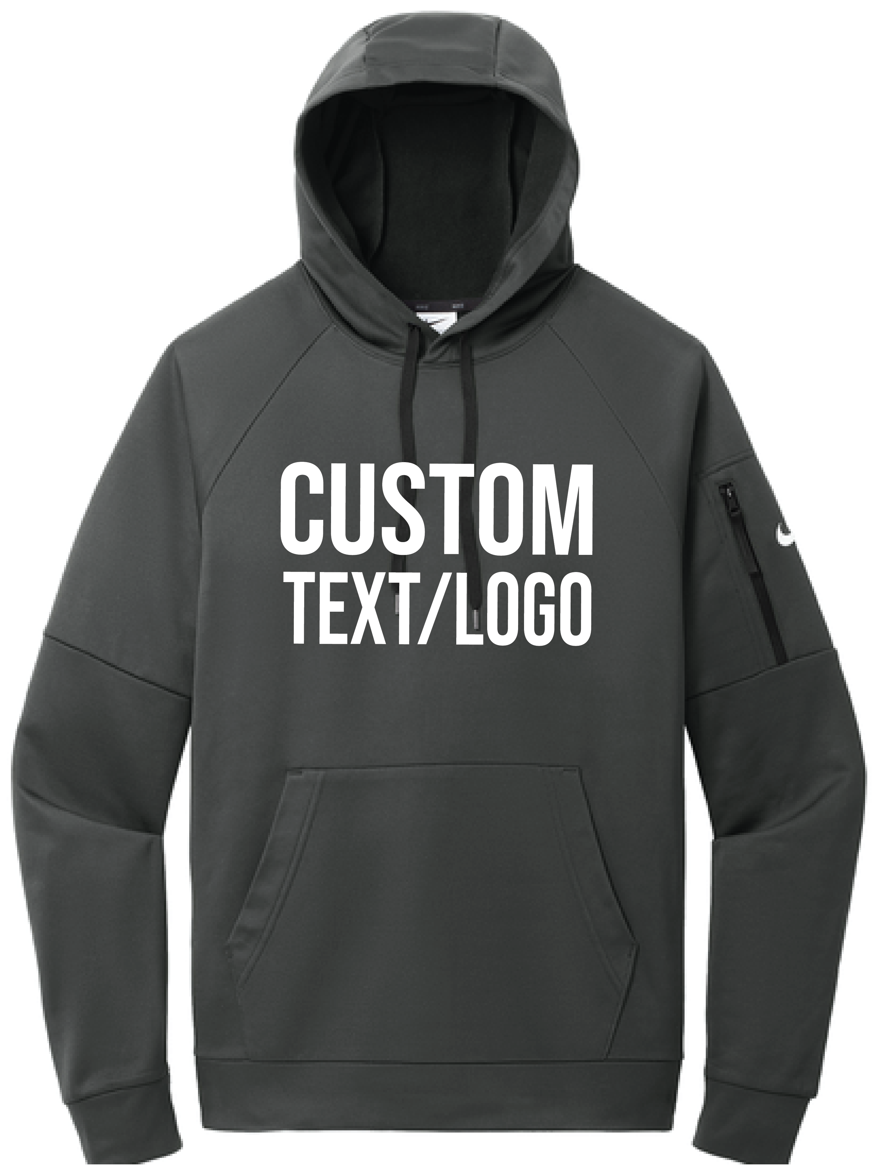 Custom Men's Nike Therma-FIT Pocket Pullover Fleece Hoodie