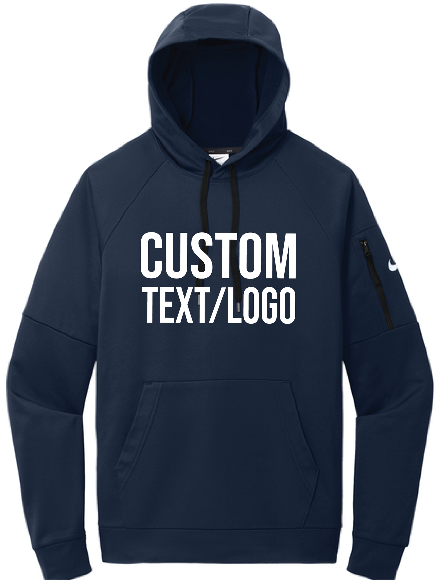 Custom Men's Nike Therma-FIT Pocket Pullover Fleece Hoodie