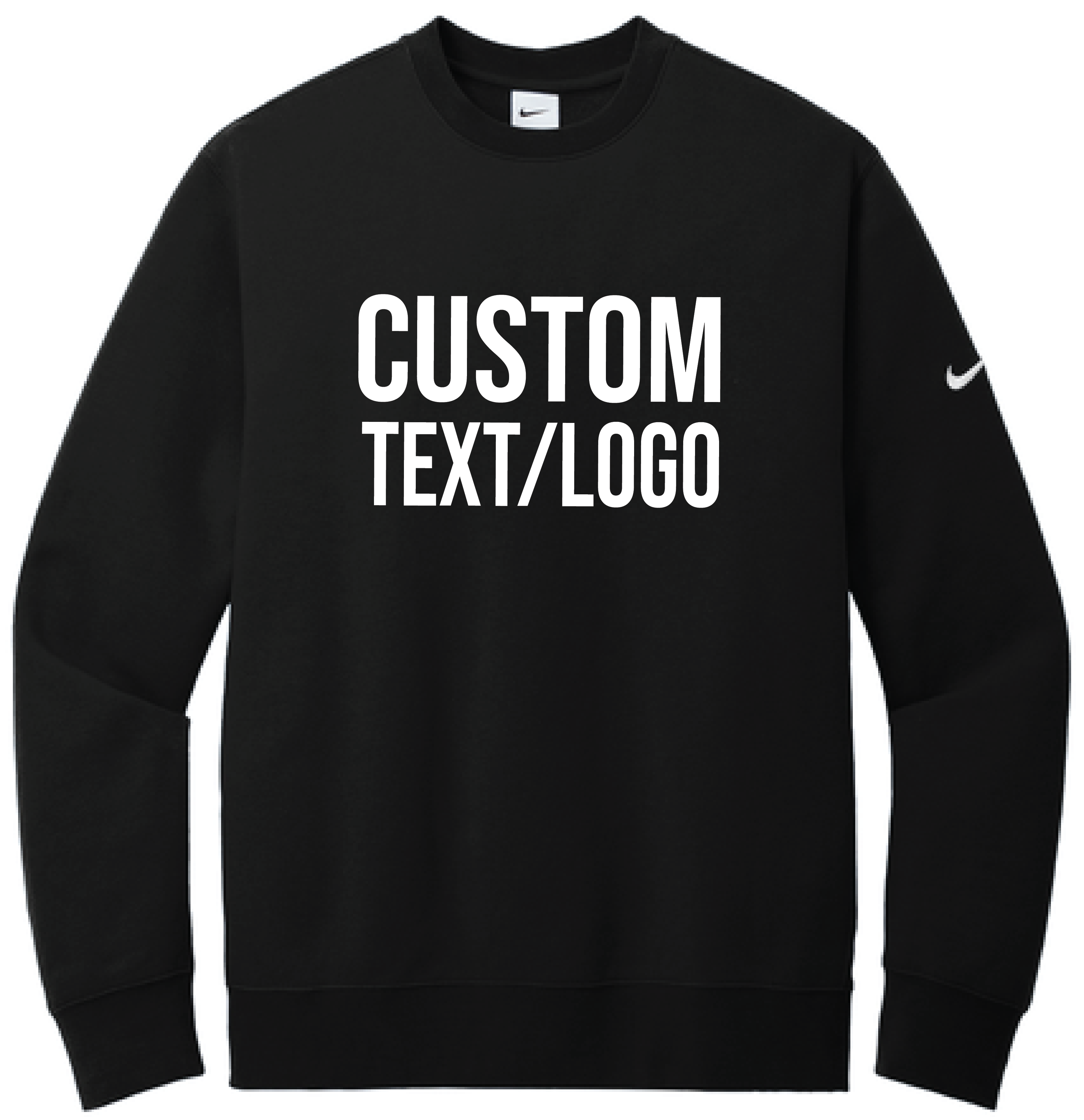 Custom Men's Nike Club Fleece Sleeve Swoosh Crew