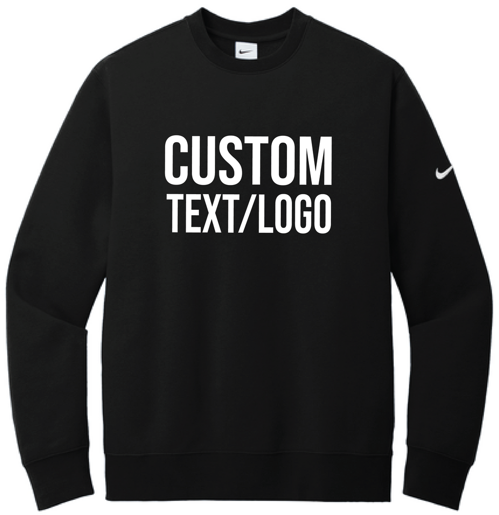 Custom Men's Nike Club Fleece Sleeve Swoosh Crew