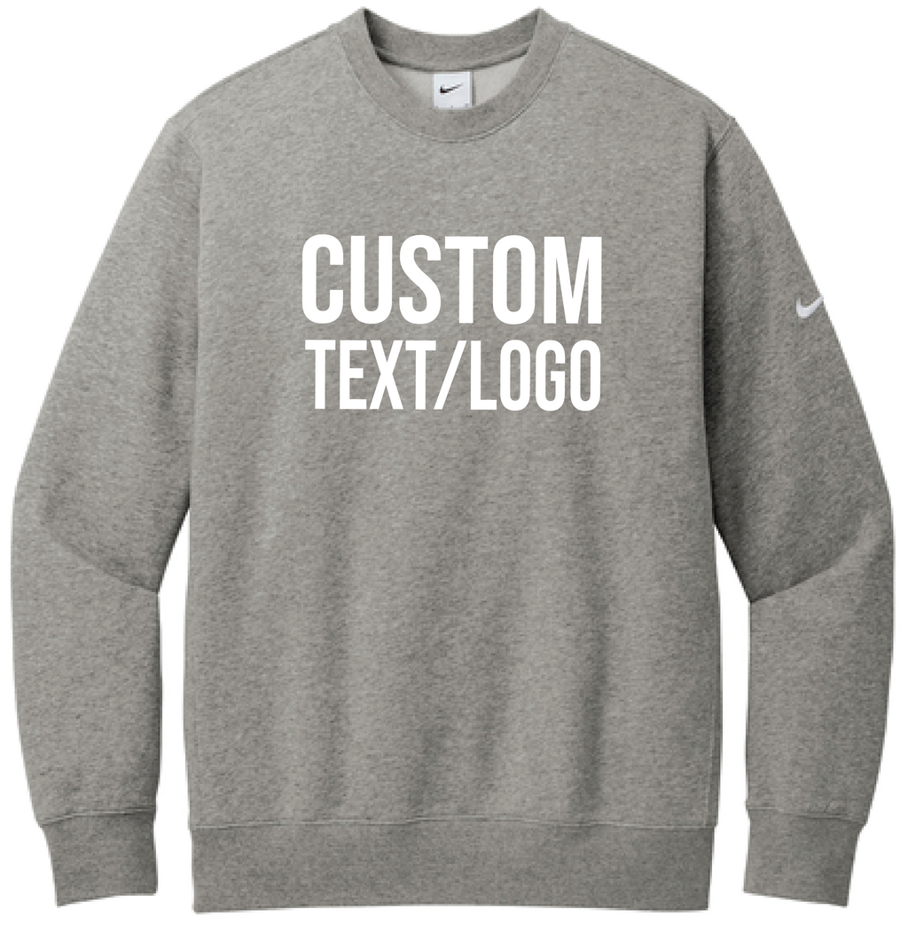 Custom Men's Nike Club Fleece Sleeve Swoosh Crew