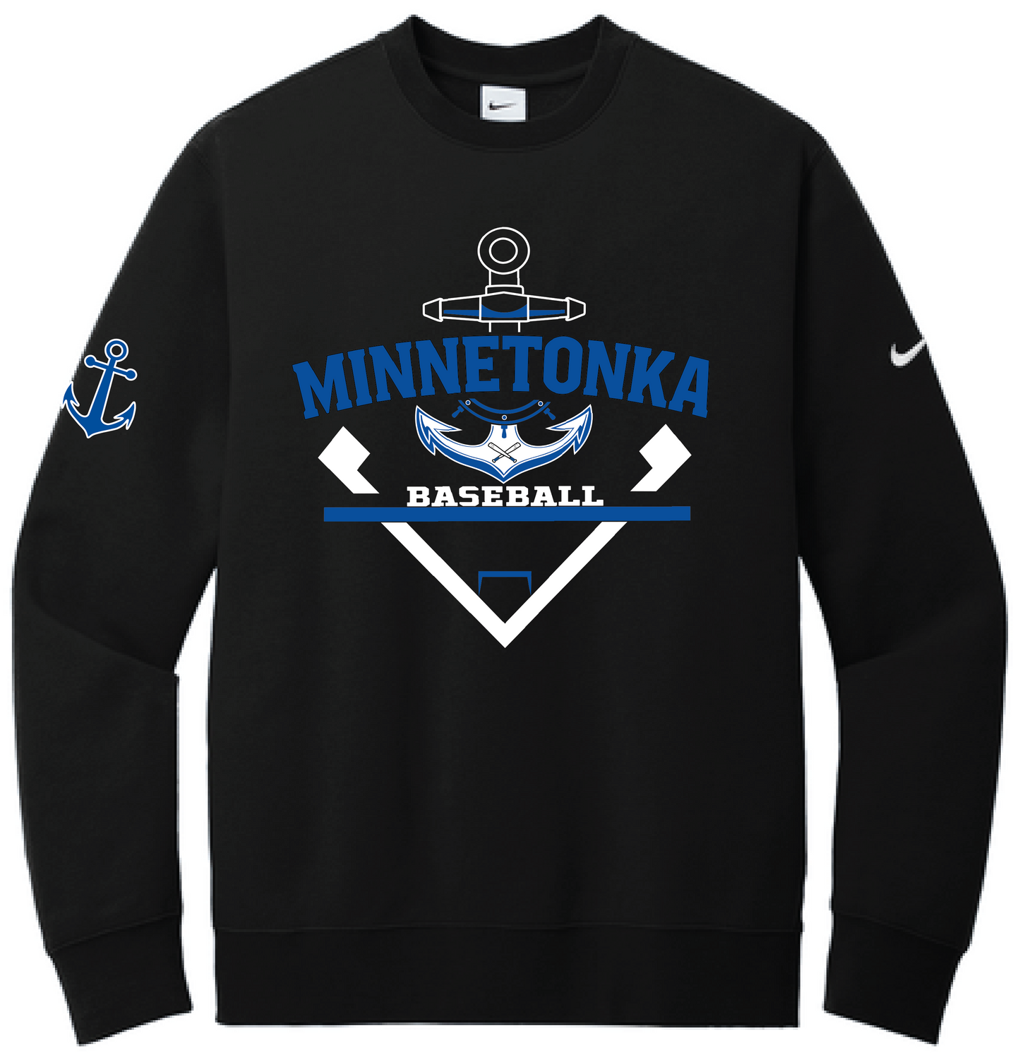 Baseball Men's Nike Club Fleece Sleeve Swoosh Crew