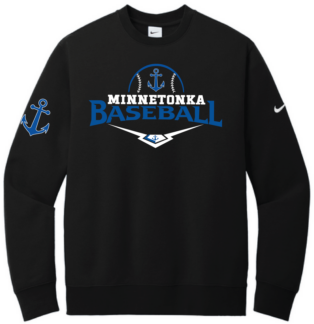 Baseball Men's Nike Club Fleece Sleeve Swoosh Crew