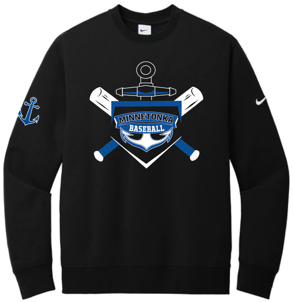 Baseball Men's Nike Club Fleece Sleeve Swoosh Crew
