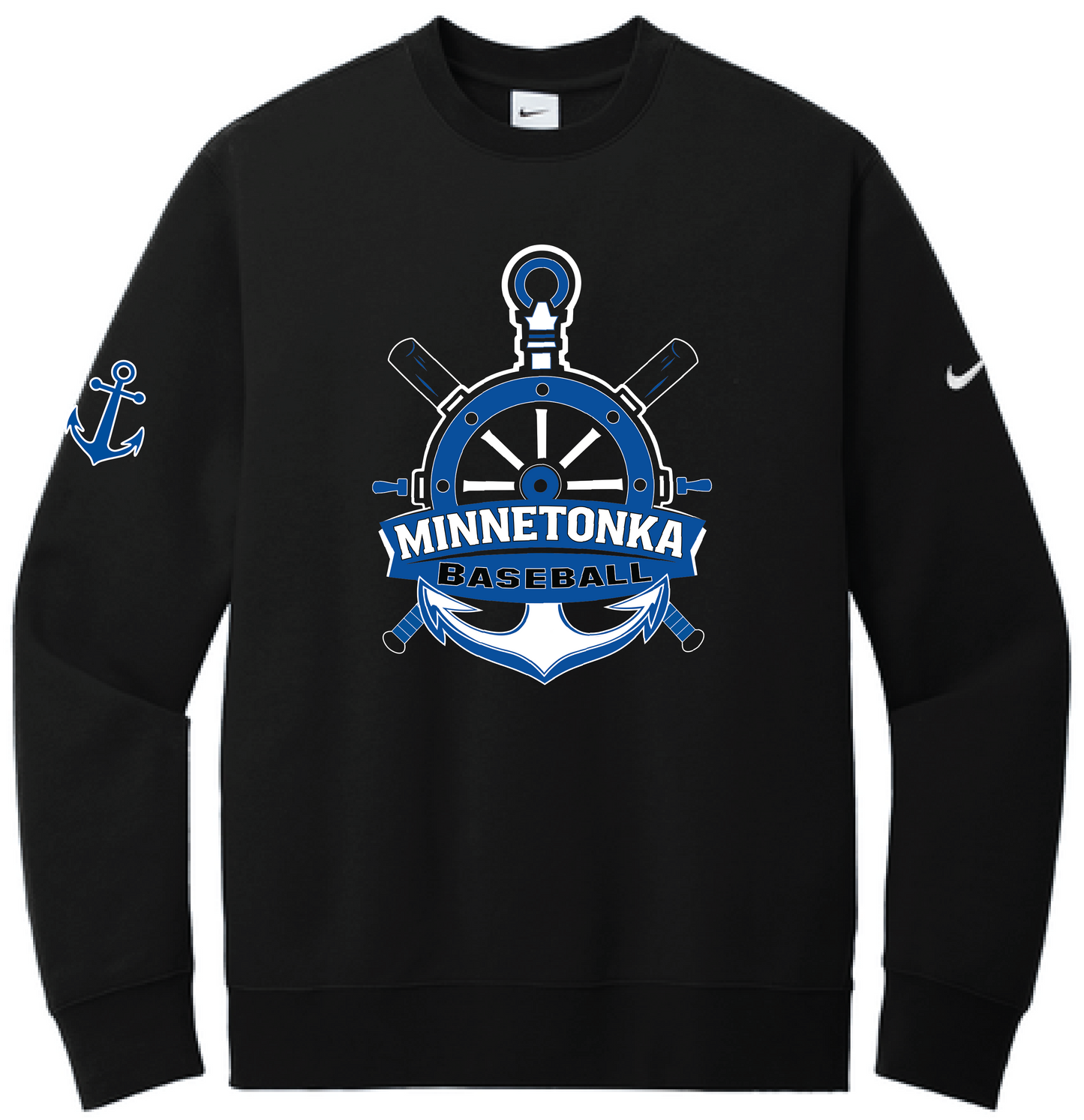 Baseball Men's Nike Club Fleece Sleeve Swoosh Crew