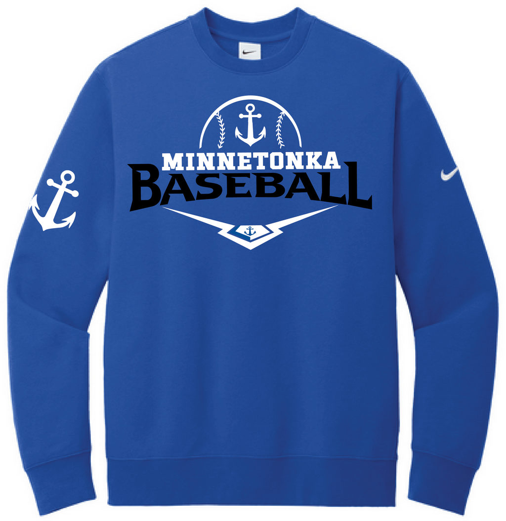 Baseball Men's Nike Club Fleece Sleeve Swoosh Crew