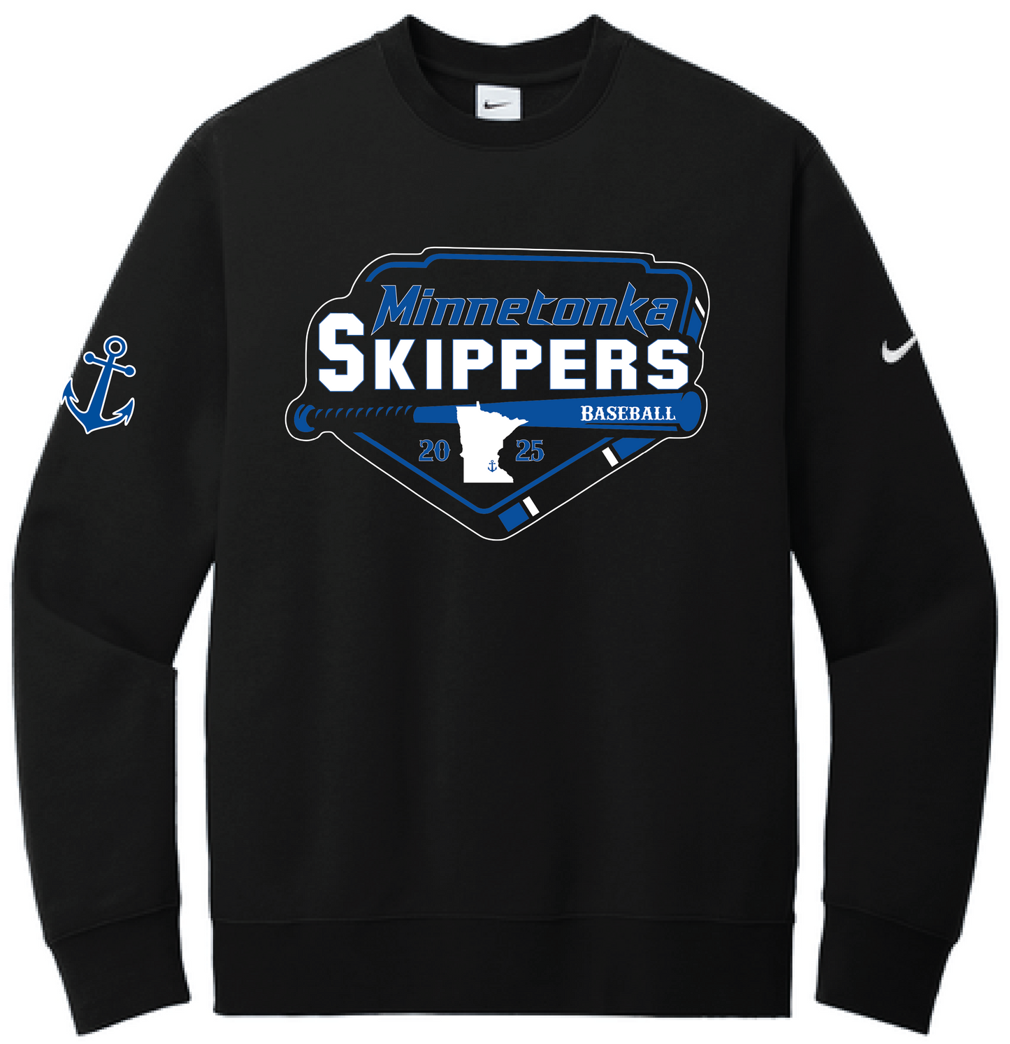 Baseball Men's Nike Club Fleece Sleeve Swoosh Crew