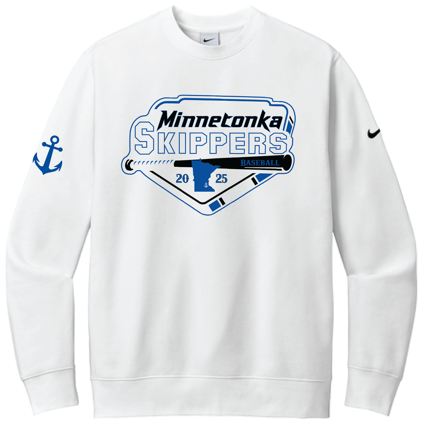 Baseball Men's Nike Club Fleece Sleeve Swoosh Crew
