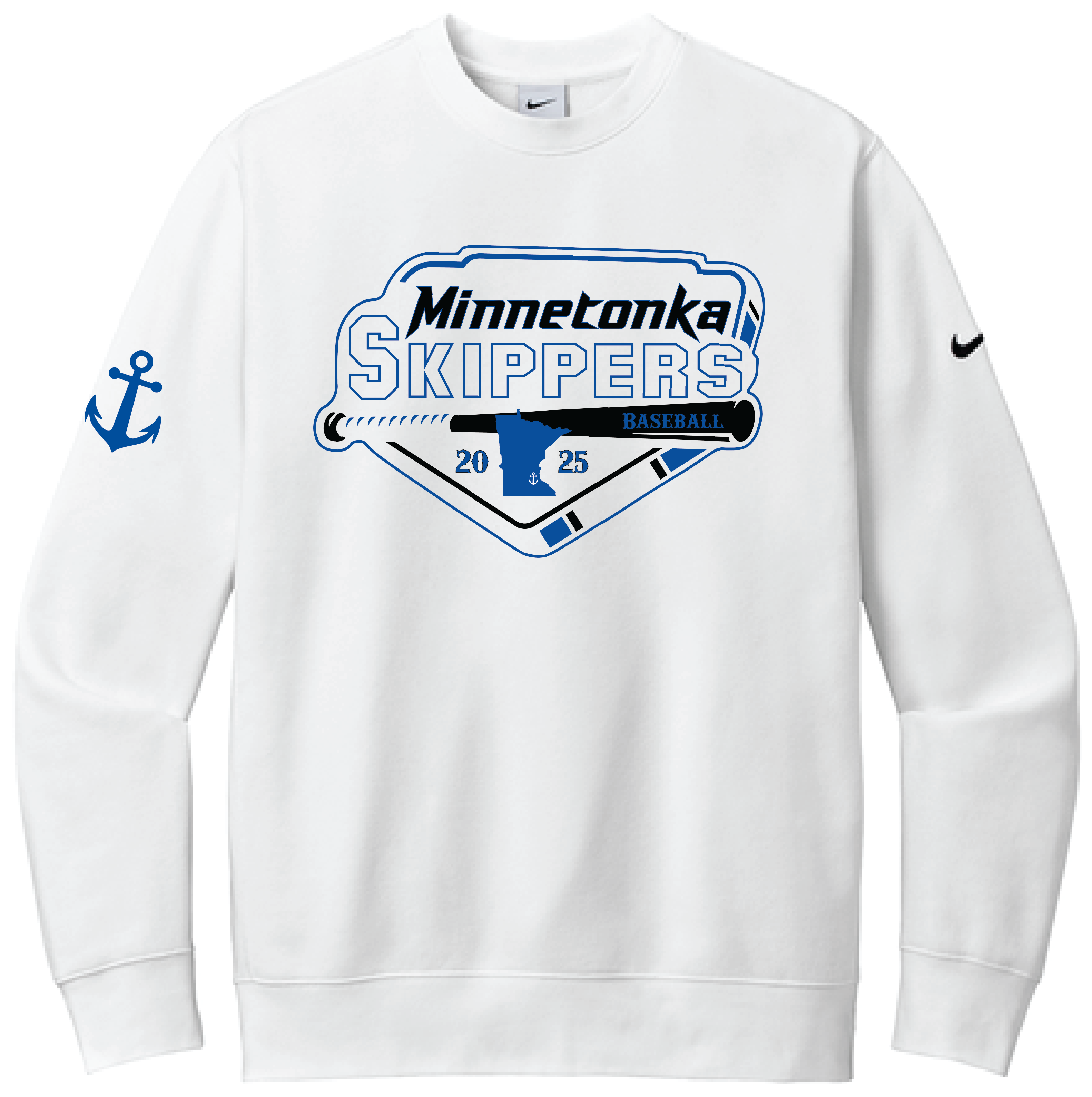 Baseball Men's Nike Club Fleece Sleeve Swoosh Crew