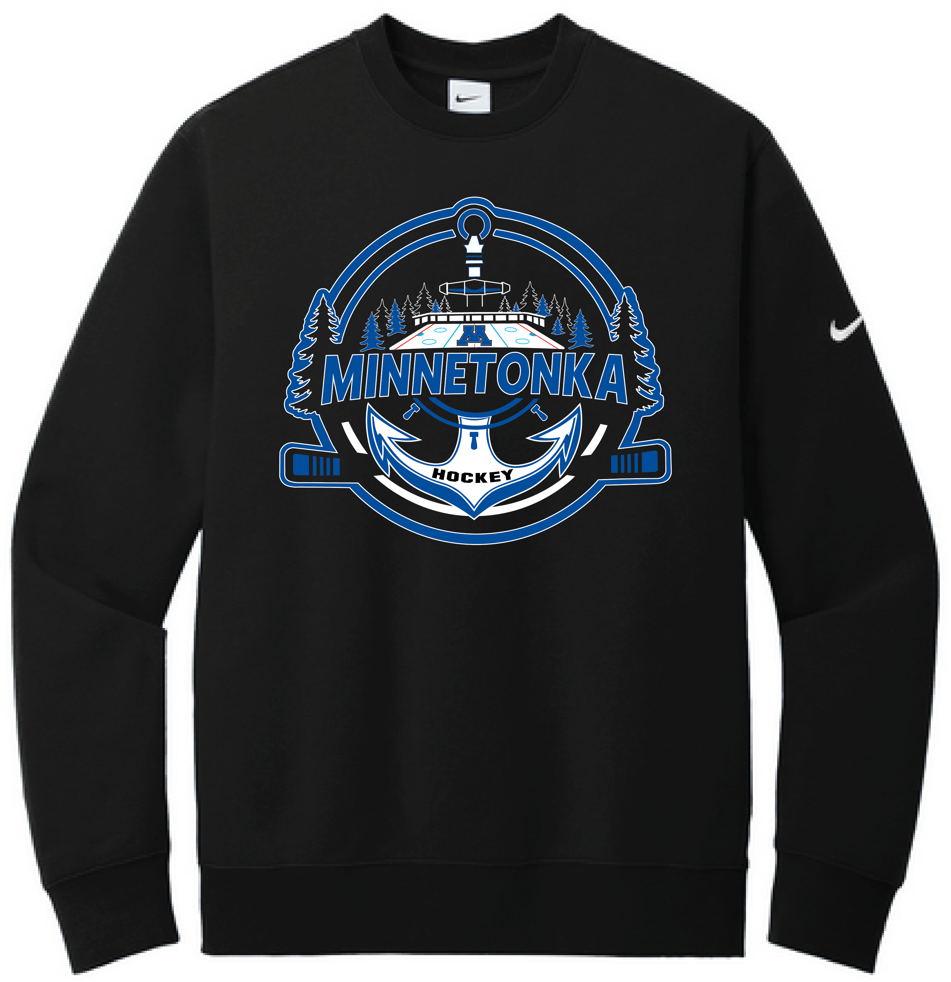 Tonka Hockey Men's Nike Club Fleece Sleeve Swoosh Crew