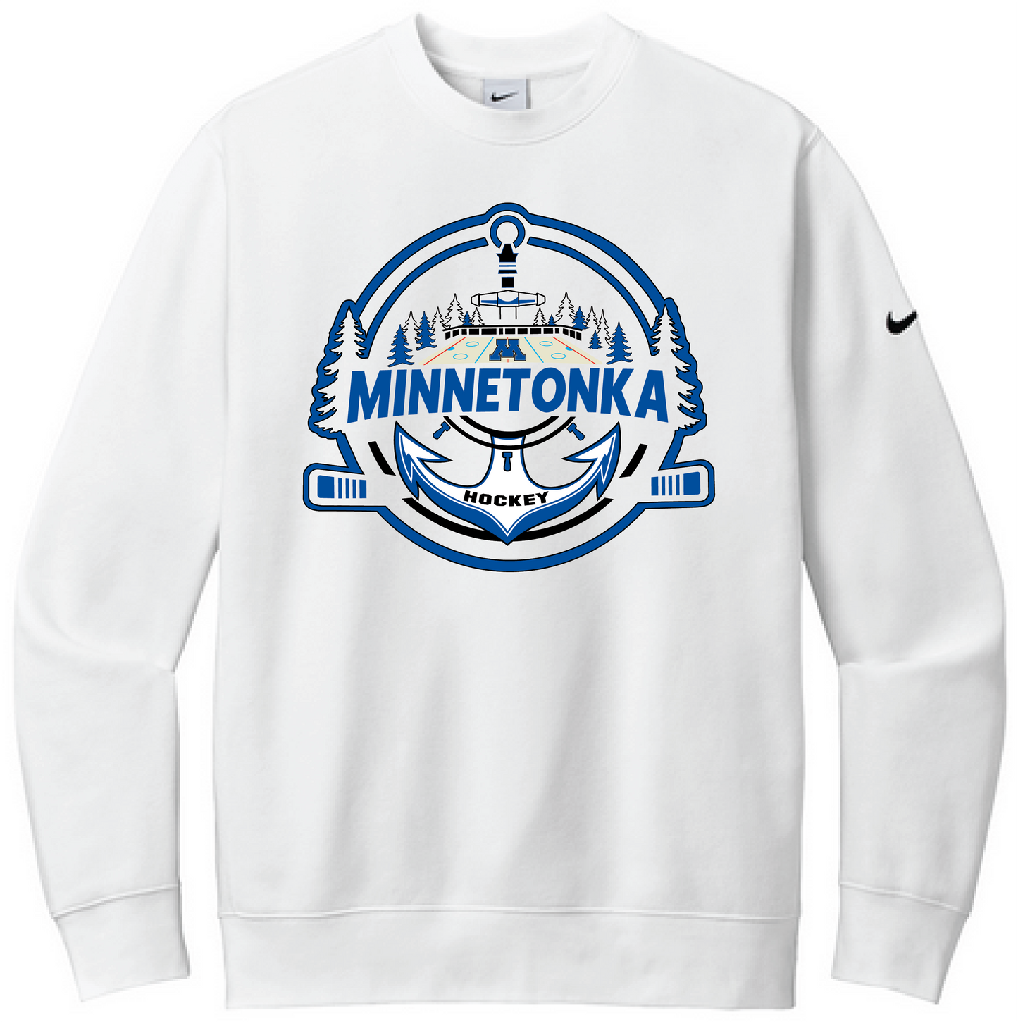 Tonka Hockey Men's Nike Club Fleece Sleeve Swoosh Crew