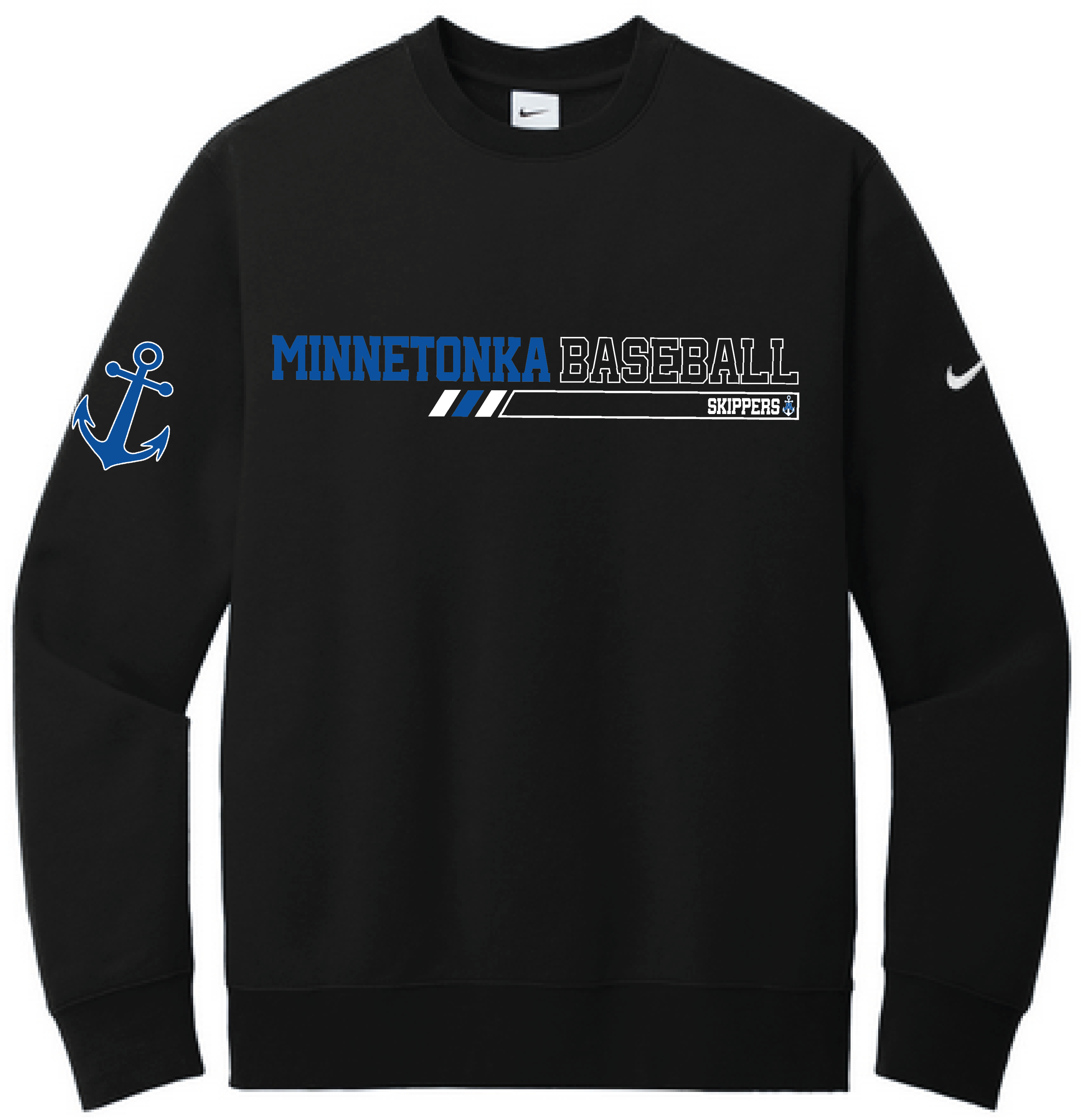 Baseball Men's Nike Club Fleece Sleeve Swoosh Crew