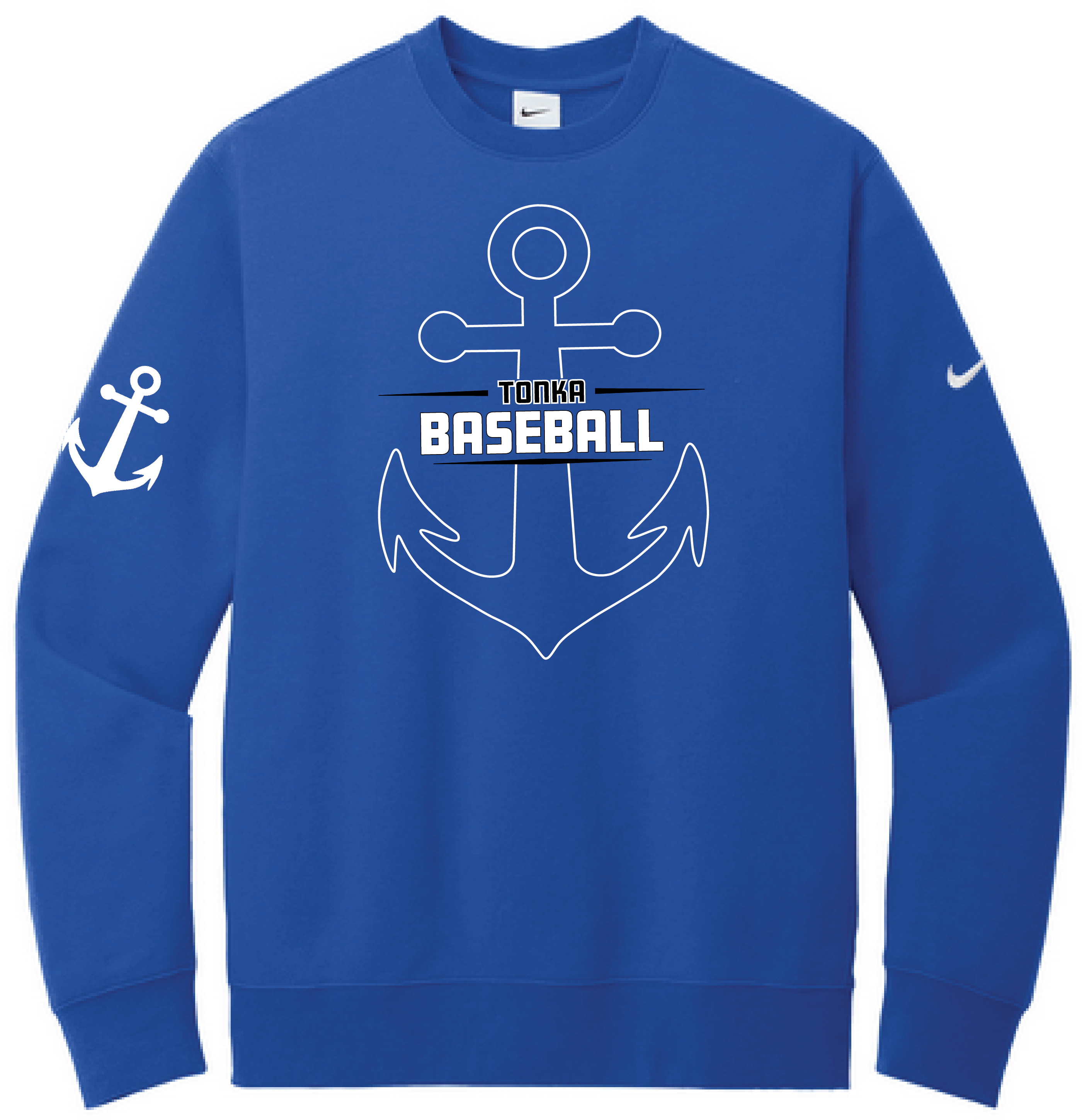 Baseball Men's Nike Club Fleece Sleeve Swoosh Crew