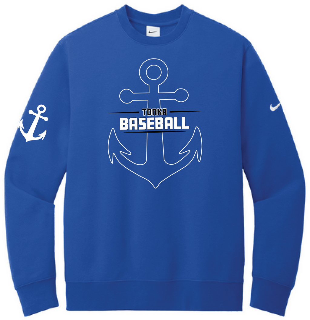 Baseball Men's Nike Club Fleece Sleeve Swoosh Crew