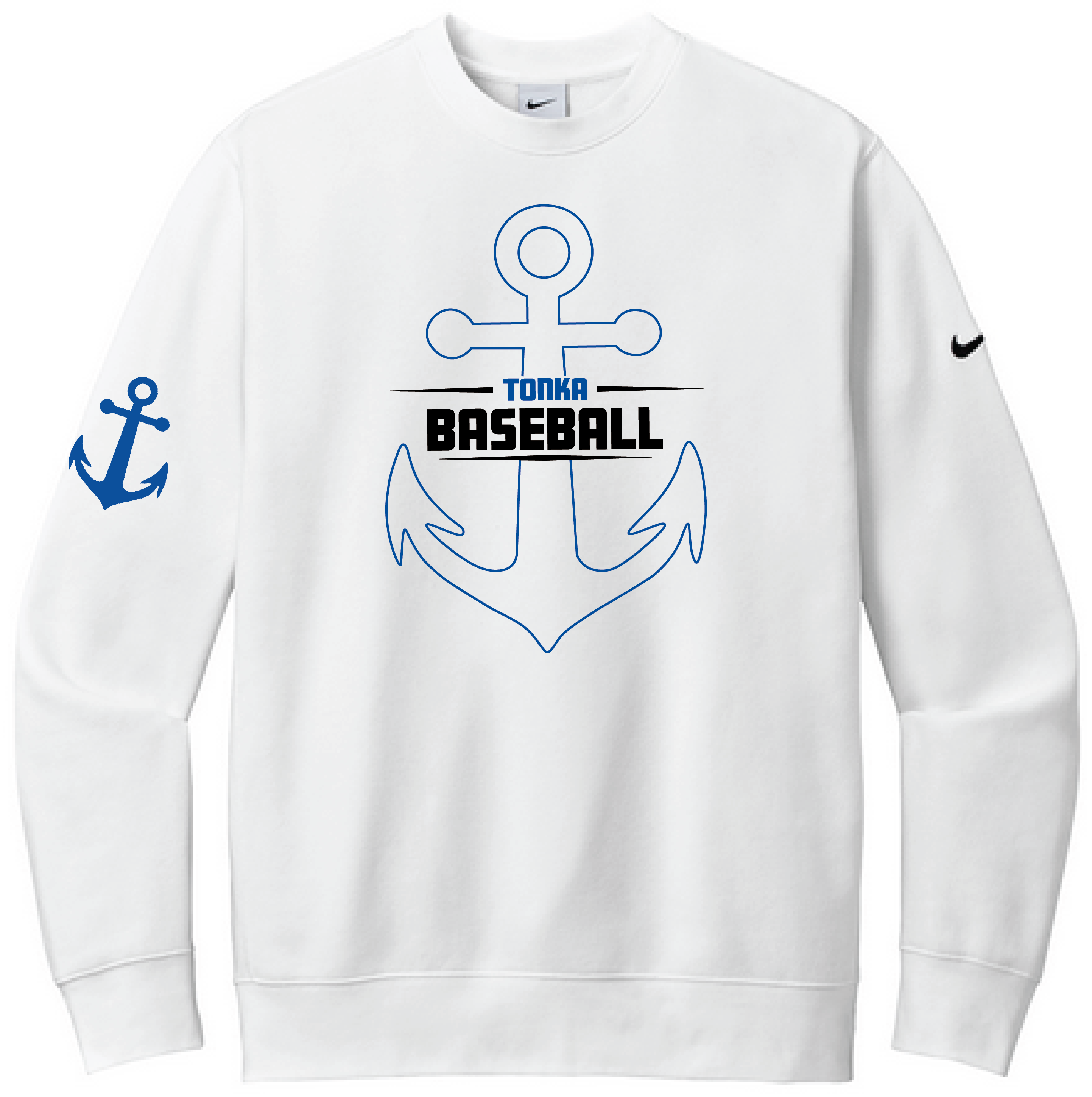 Baseball Men's Nike Club Fleece Sleeve Swoosh Crew