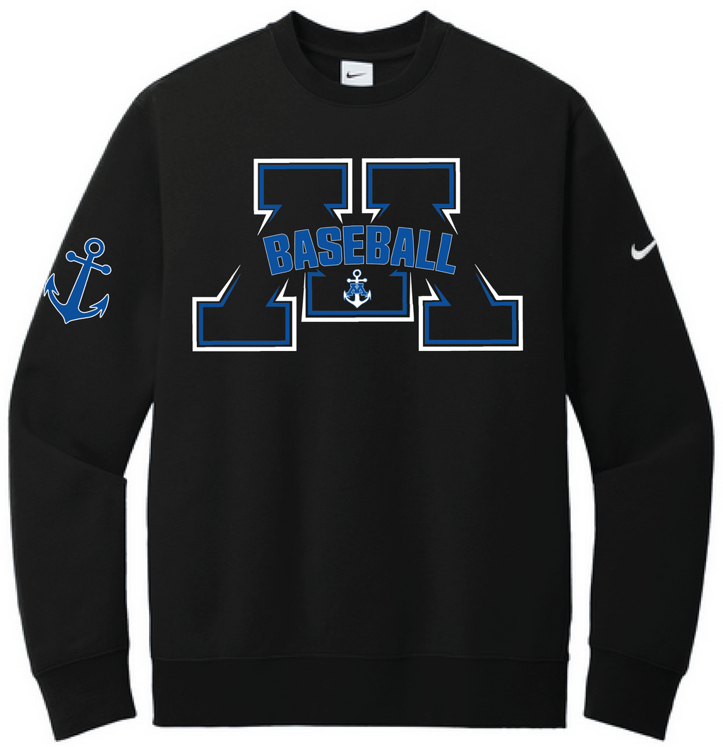 Baseball Men's Nike Club Fleece Sleeve Swoosh Crew