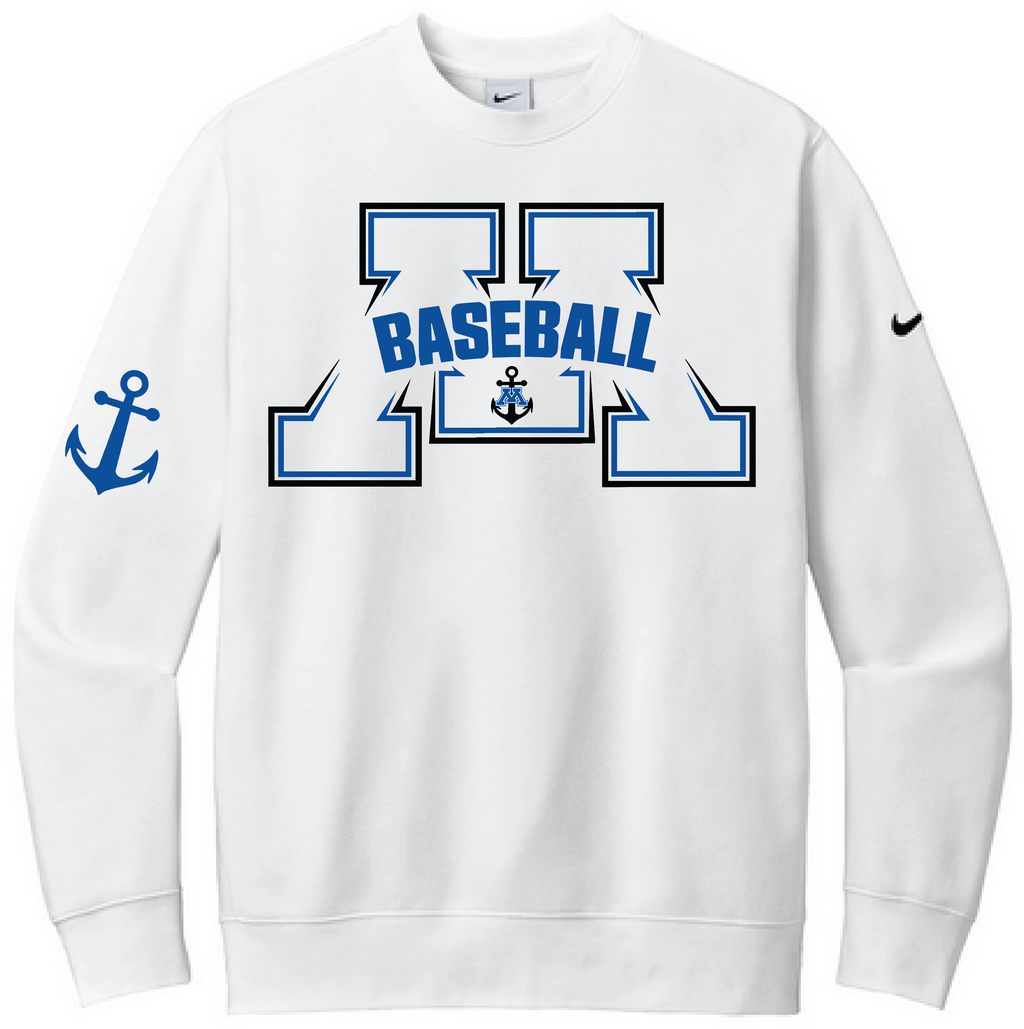 Baseball Men's Nike Club Fleece Sleeve Swoosh Crew