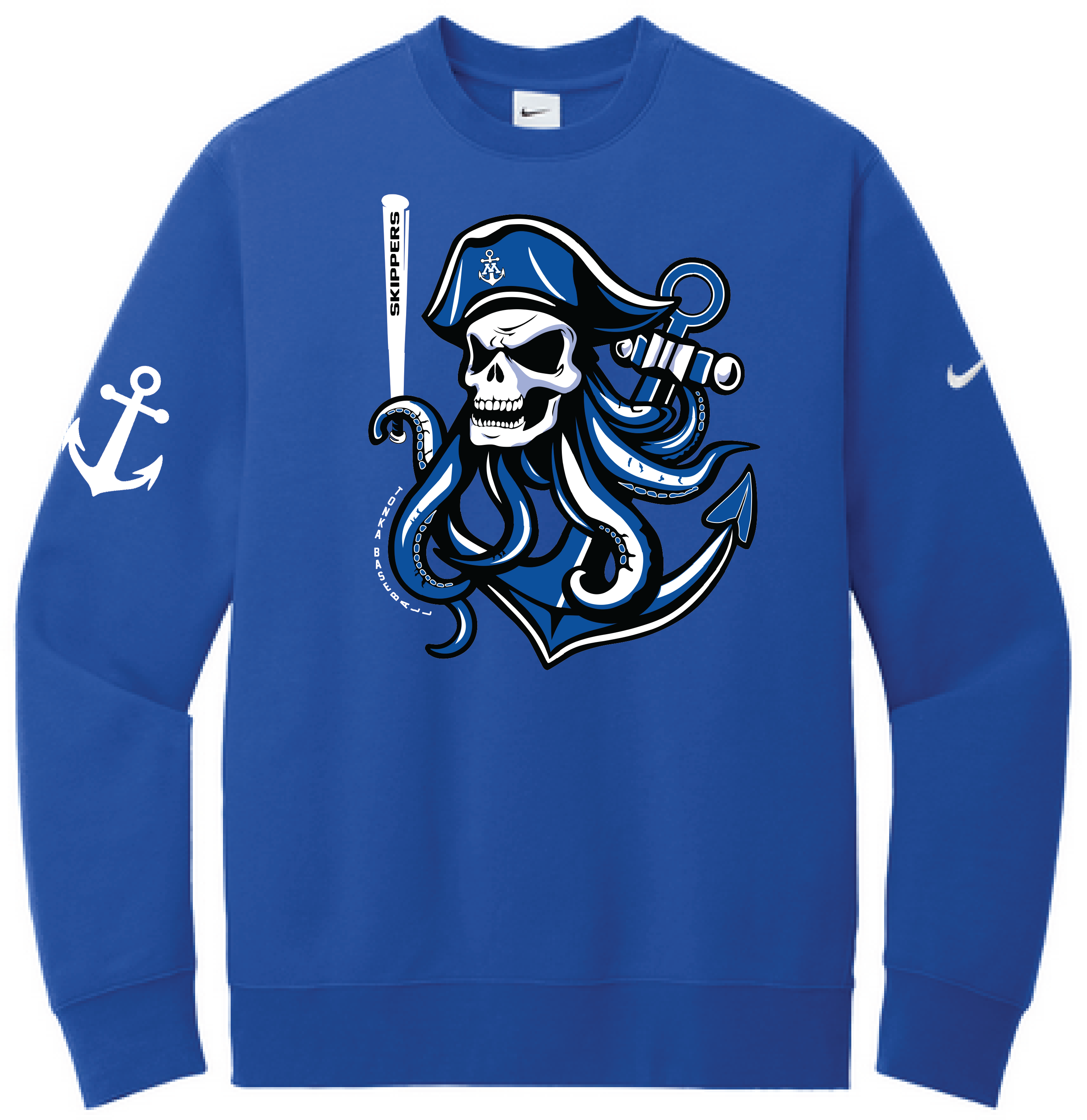 Baseball Men's Nike Club Fleece Sleeve Swoosh Crew