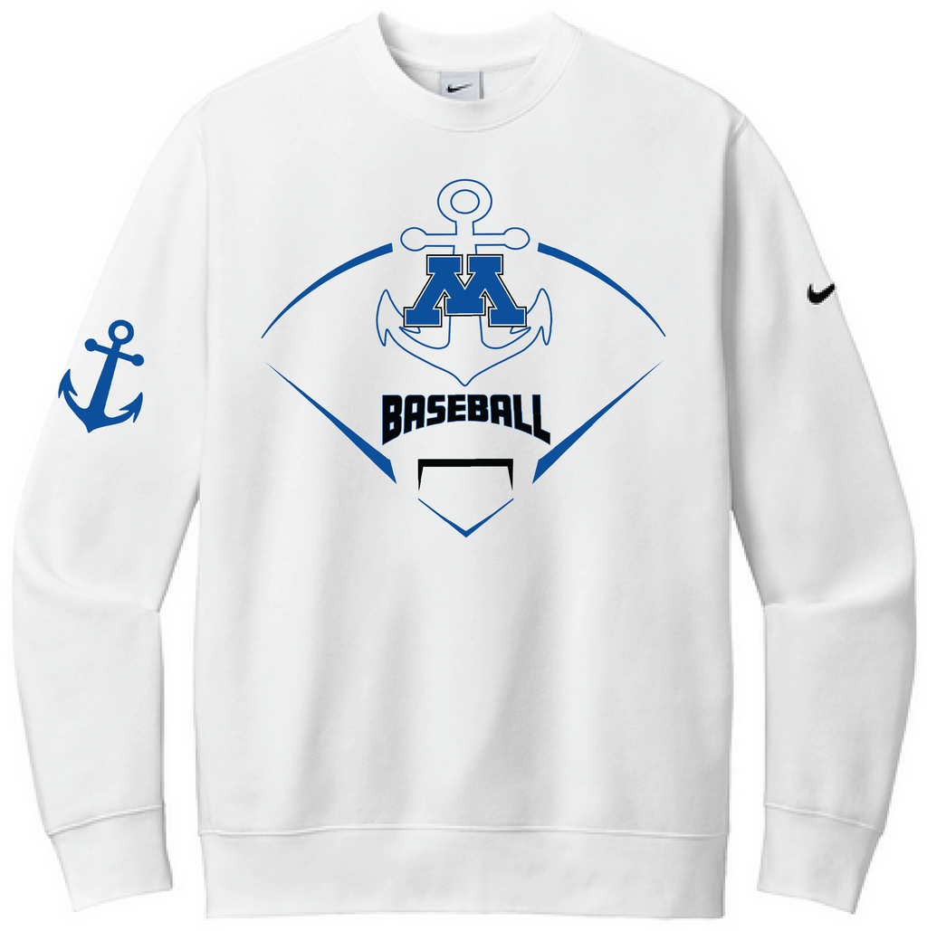 Baseball Men's Nike Club Fleece Sleeve Swoosh Crew