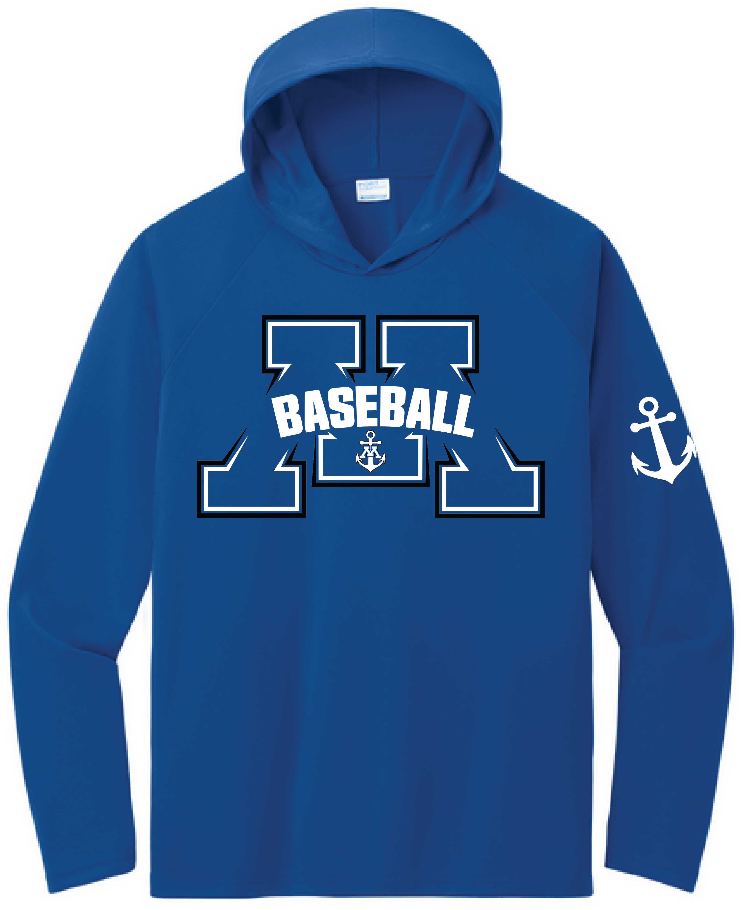 Baseball Men's UPF Performance Pullover Hooded Tee