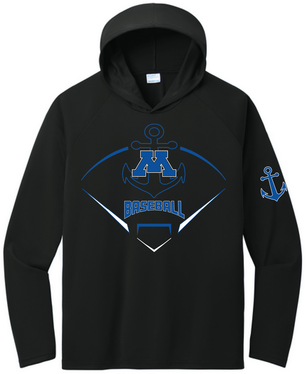 Baseball Men's UPF Performance Pullover Hooded Tee