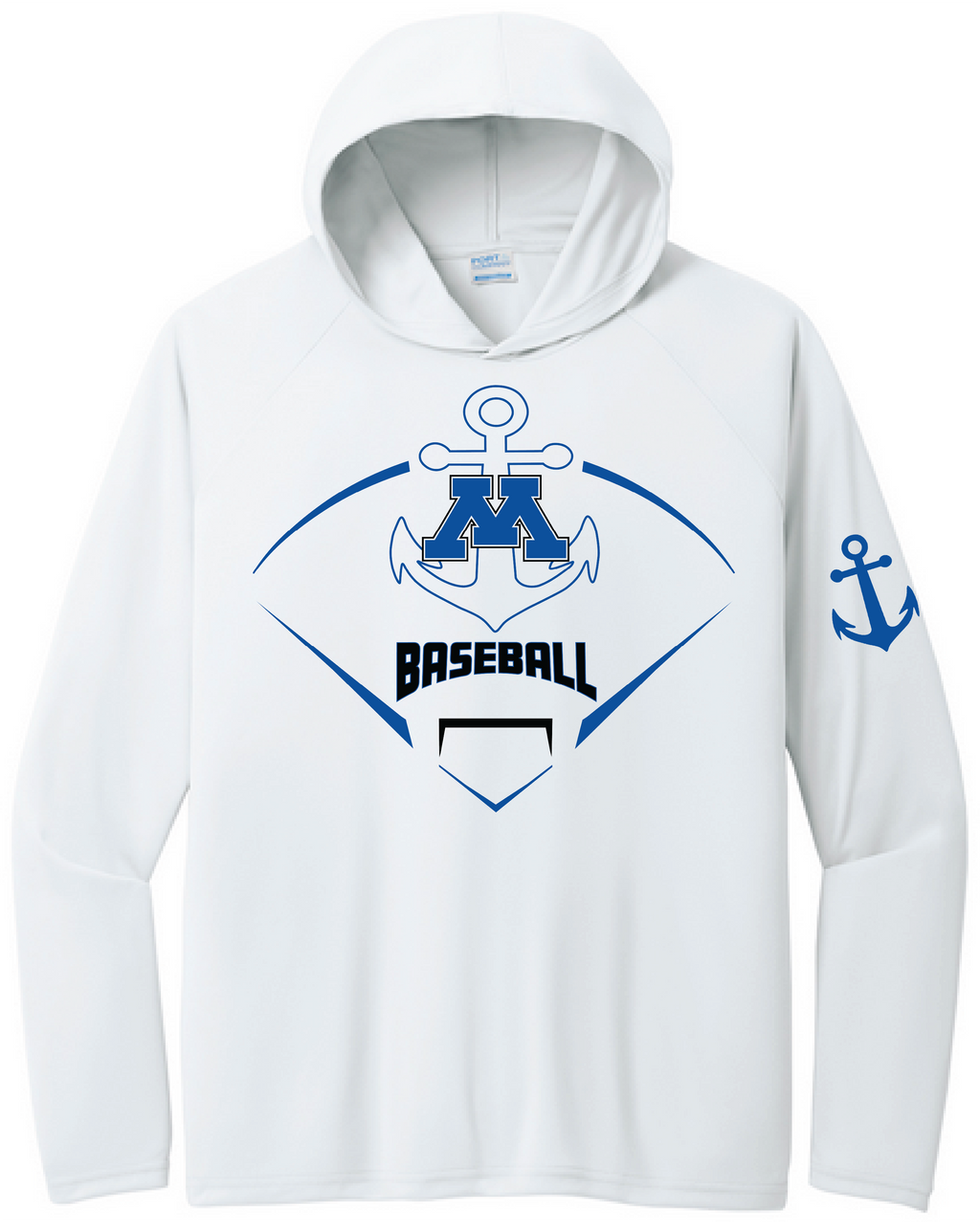 Baseball Men's UPF Performance Pullover Hooded Tee