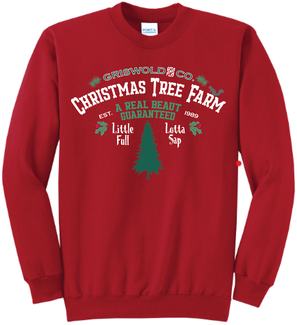 Unisex Griswold Tree Farm Core Fleece Crewneck Sweatshirt