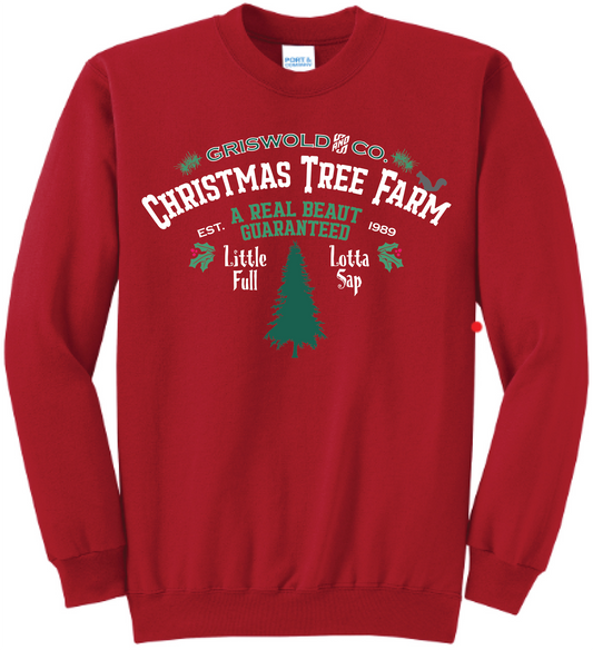 Unisex Griswold Tree Farm Core Fleece Crewneck Sweatshirt
