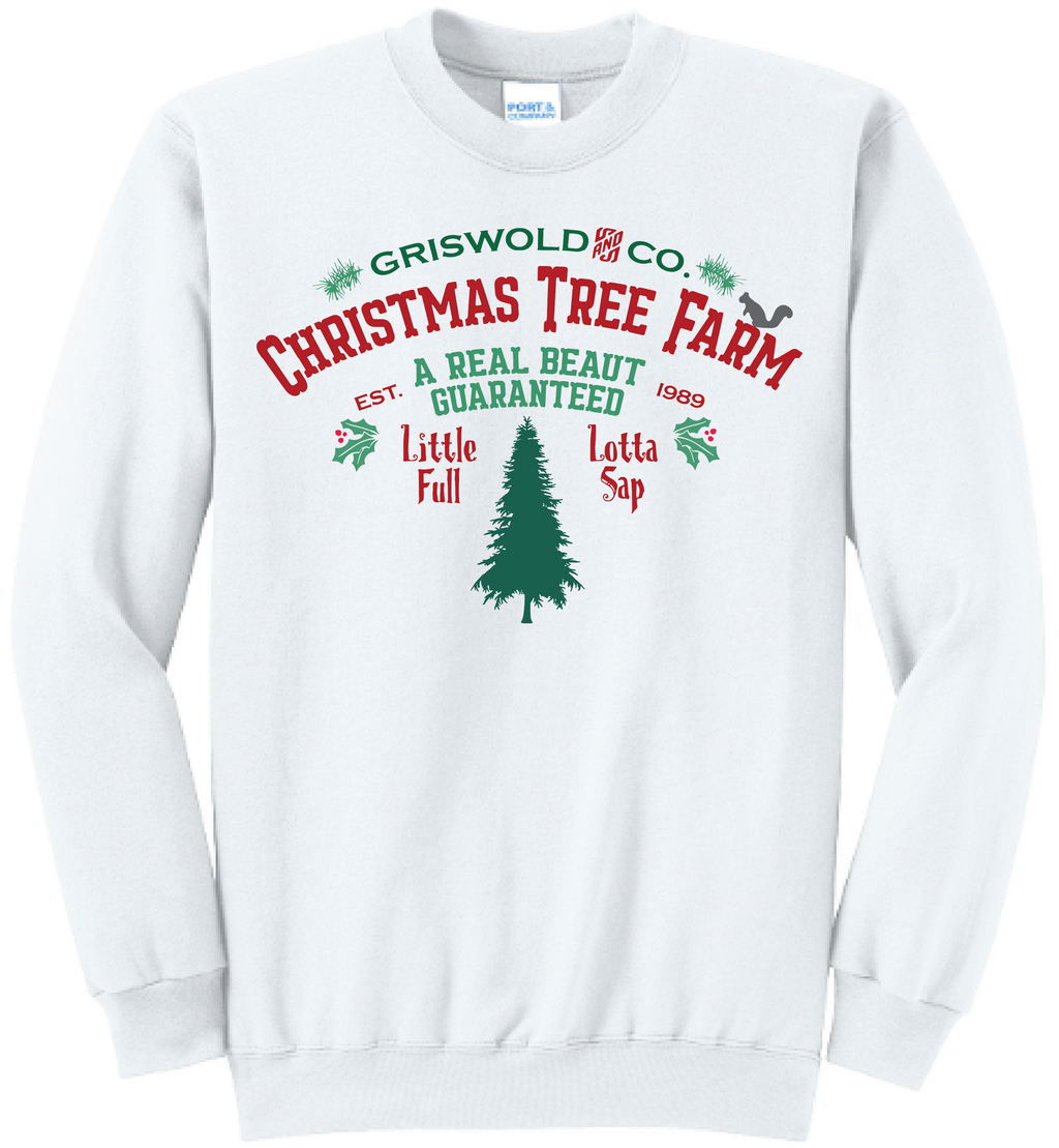 Unisex Griswold Tree Farm Core Fleece Crewneck Sweatshirt
