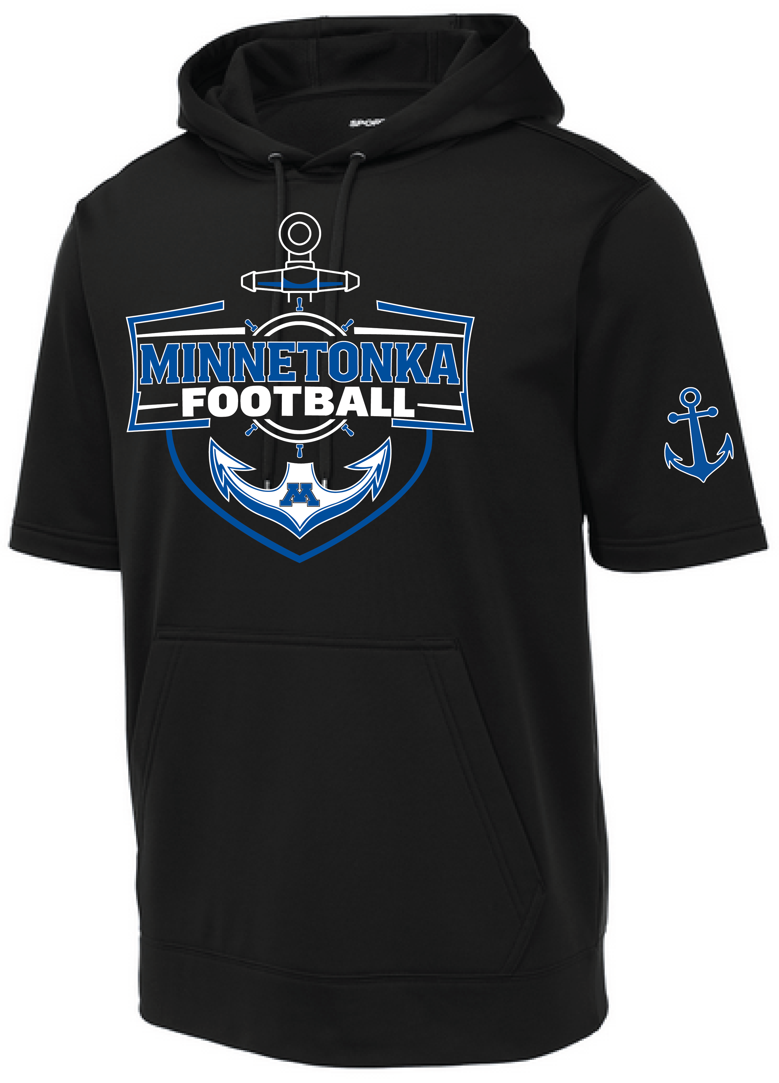 TFA Men's Short Sleeve Fleece Hooded Pullover
