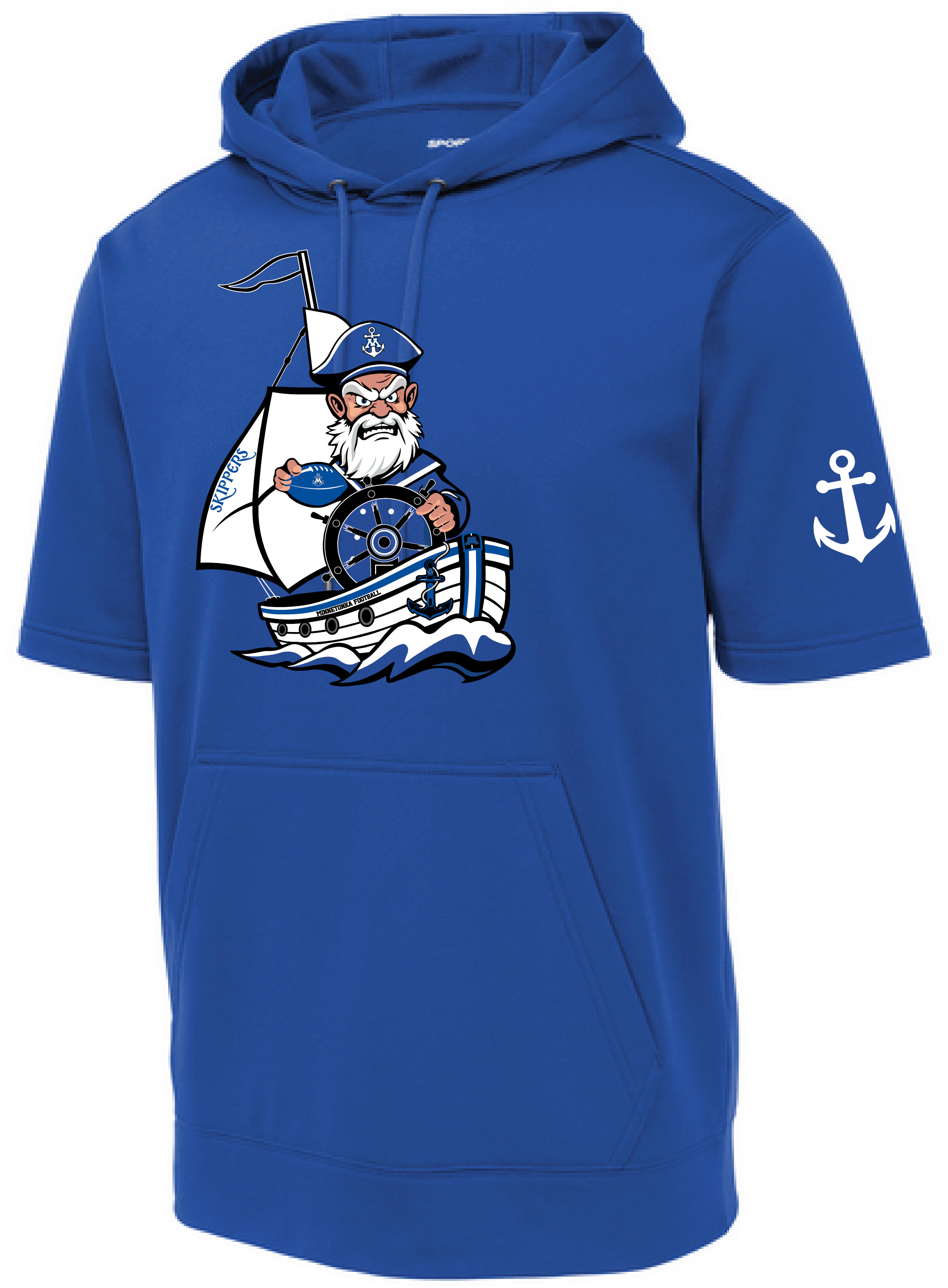 TFA Men's Short Sleeve Fleece Hooded Pullover