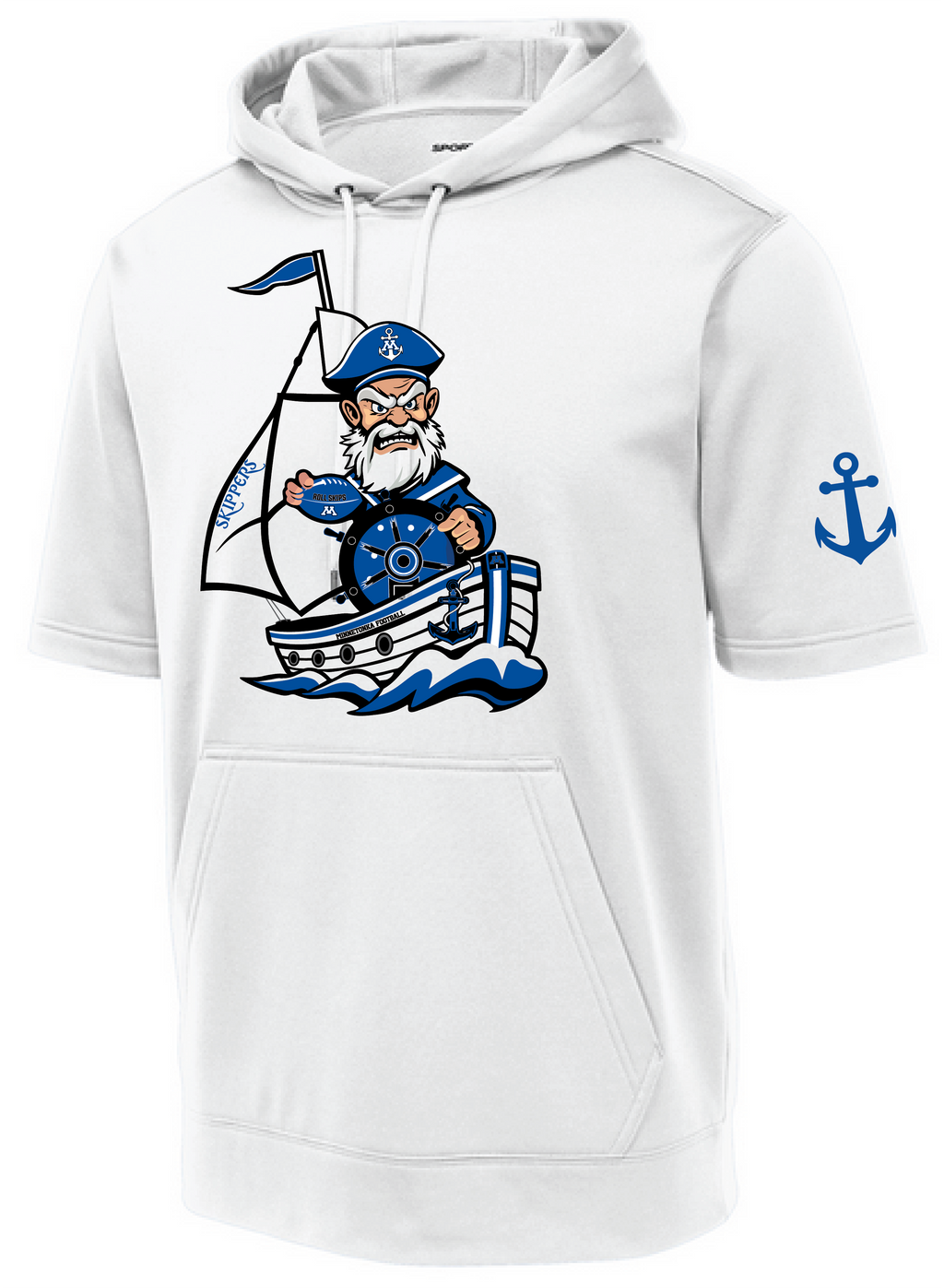 TFA Men's Short Sleeve Fleece Hooded Pullover