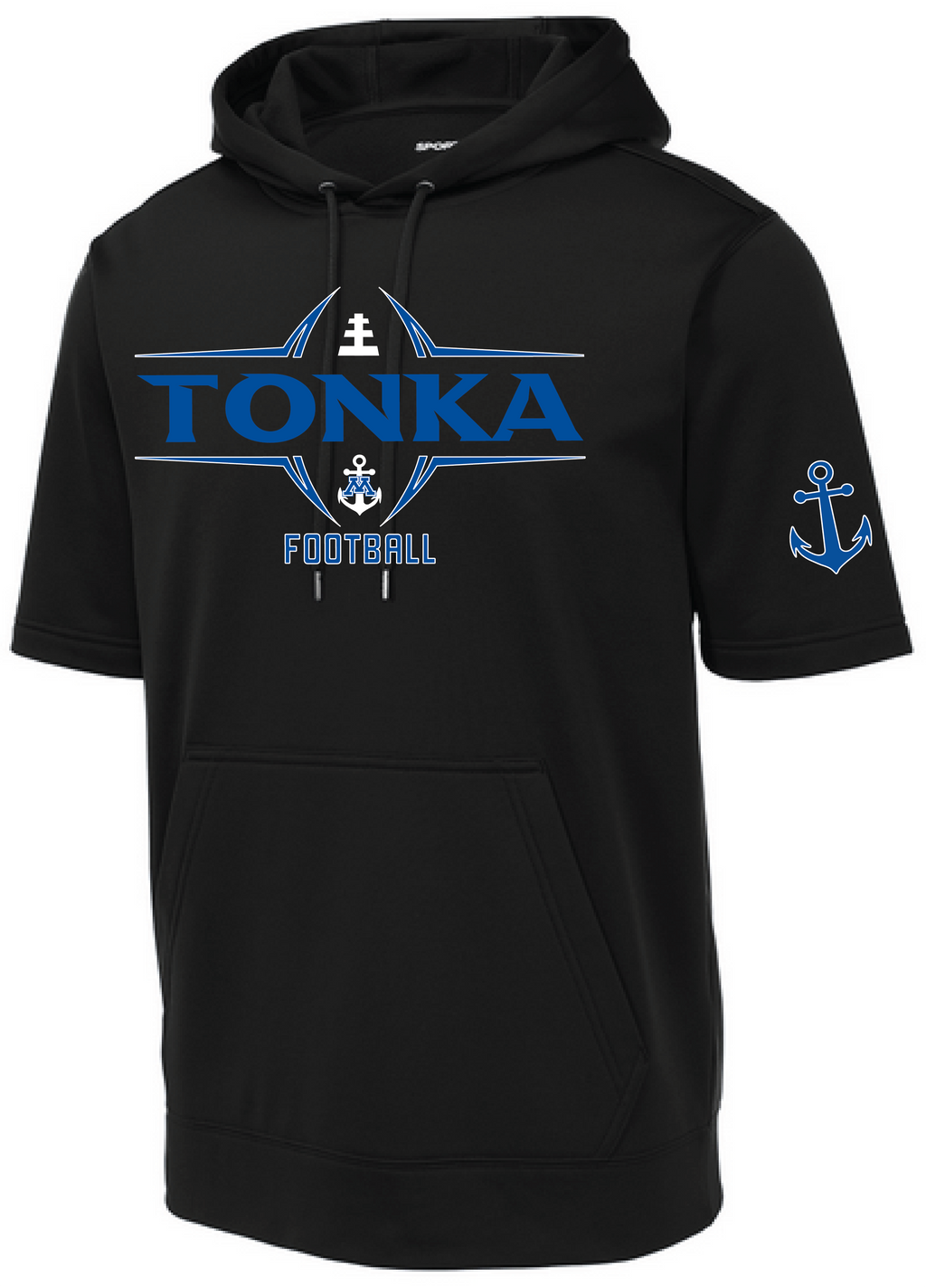 TFA Men's Short Sleeve Fleece Hooded Pullover
