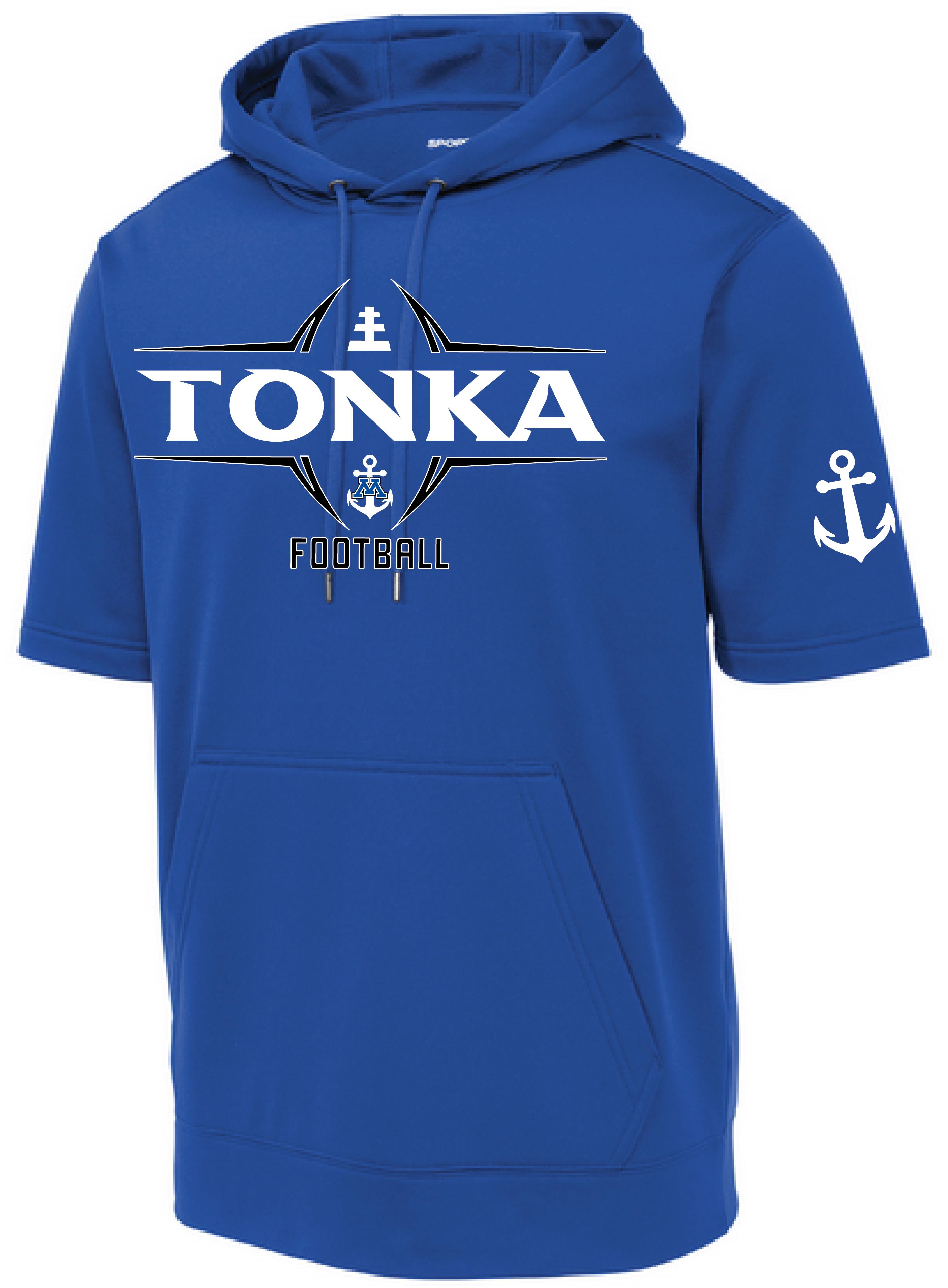 TFA Men's Short Sleeve Fleece Hooded Pullover