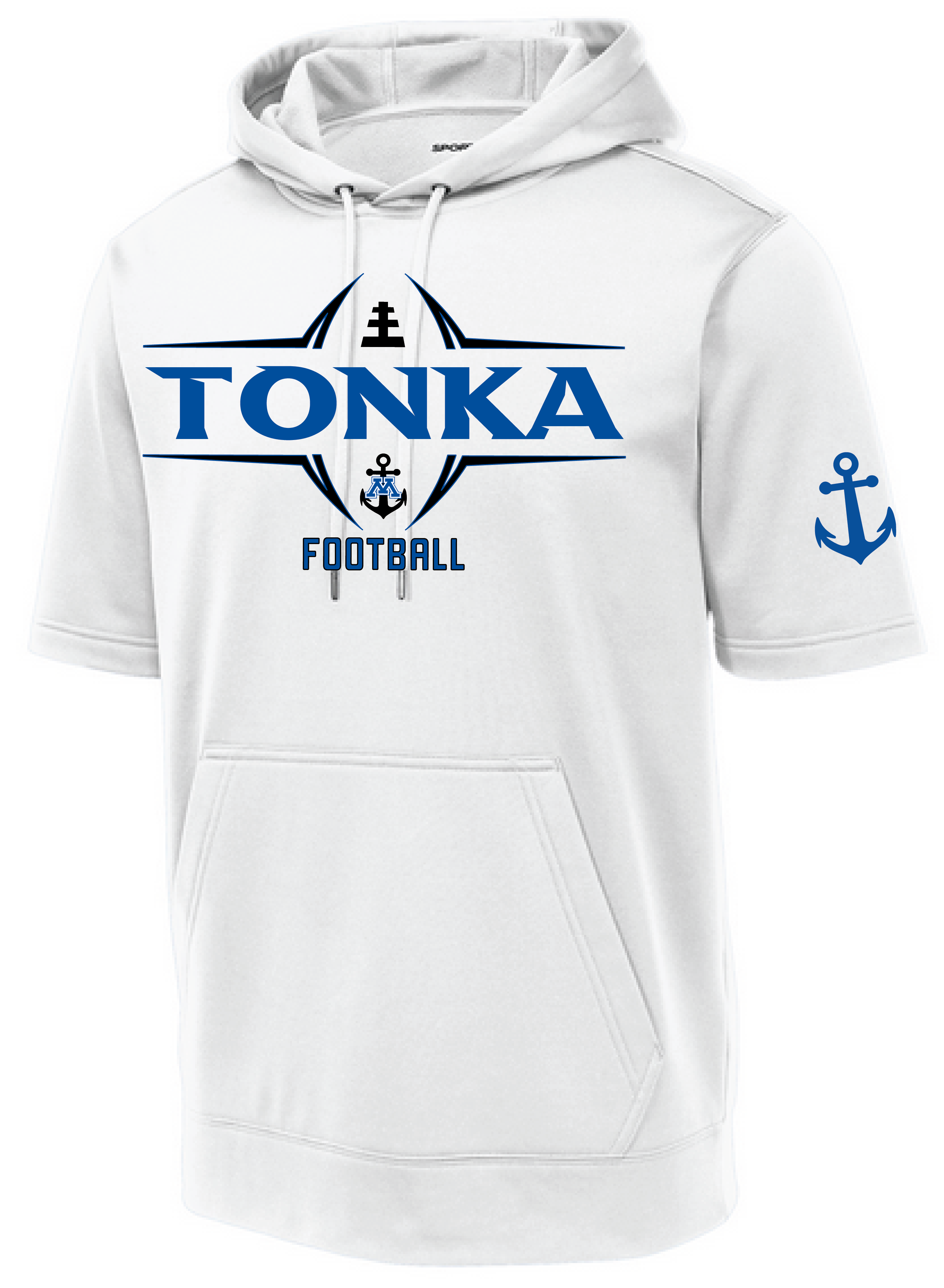 TFA Men's Short Sleeve Fleece Hooded Pullover