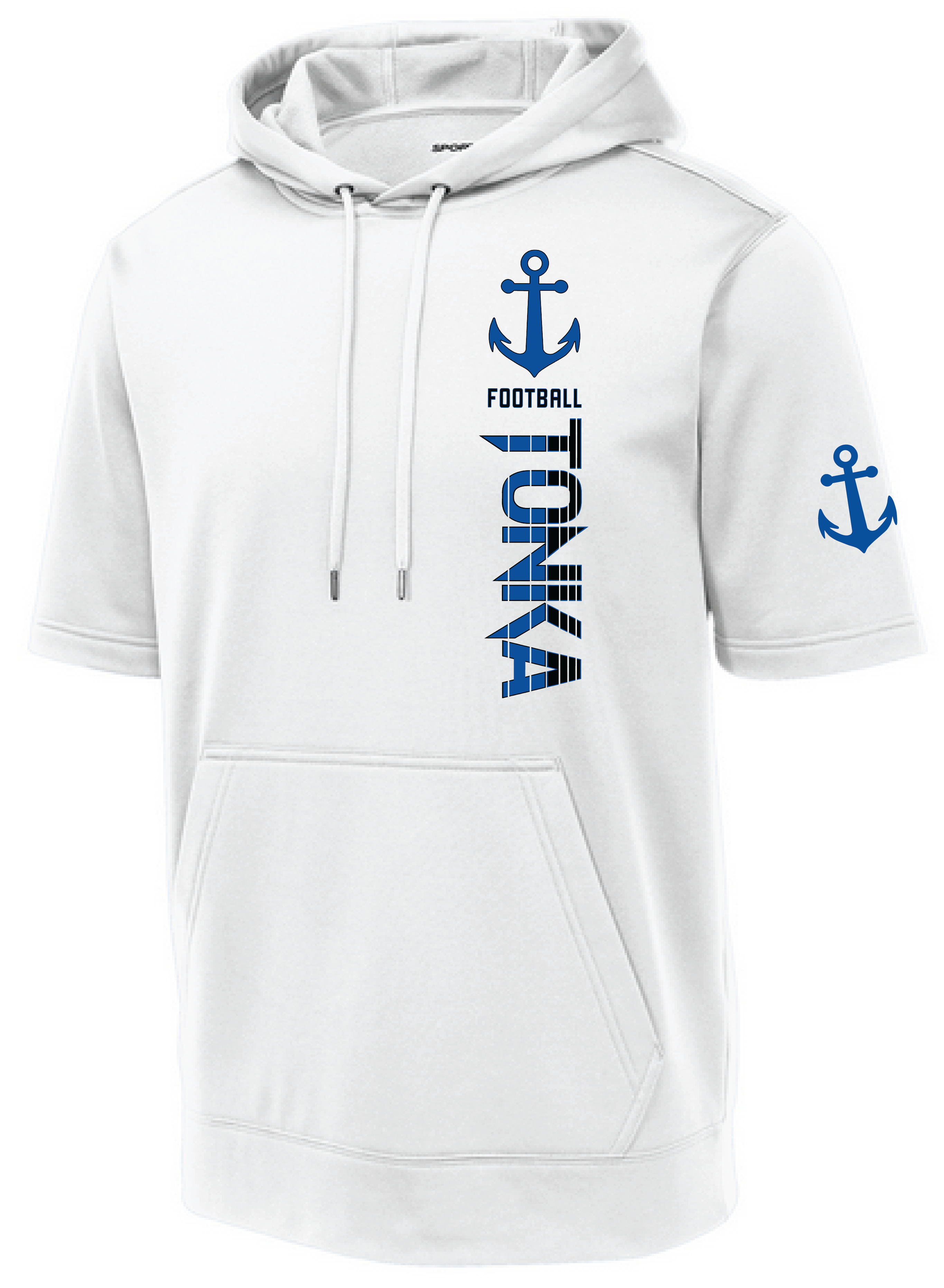Football Men's Short Sleeve Hooded Pullover
