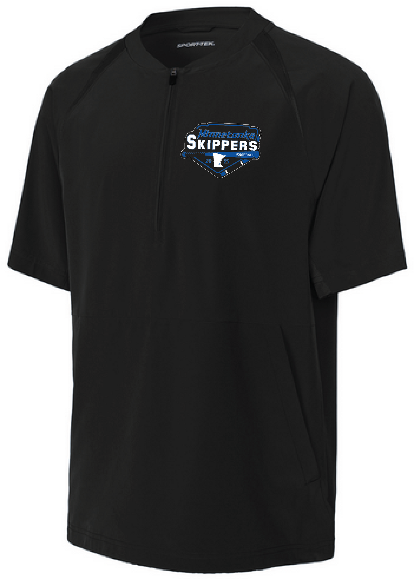Baseball Men's Team 1/2-Zip Short Sleeve Cage Jacket